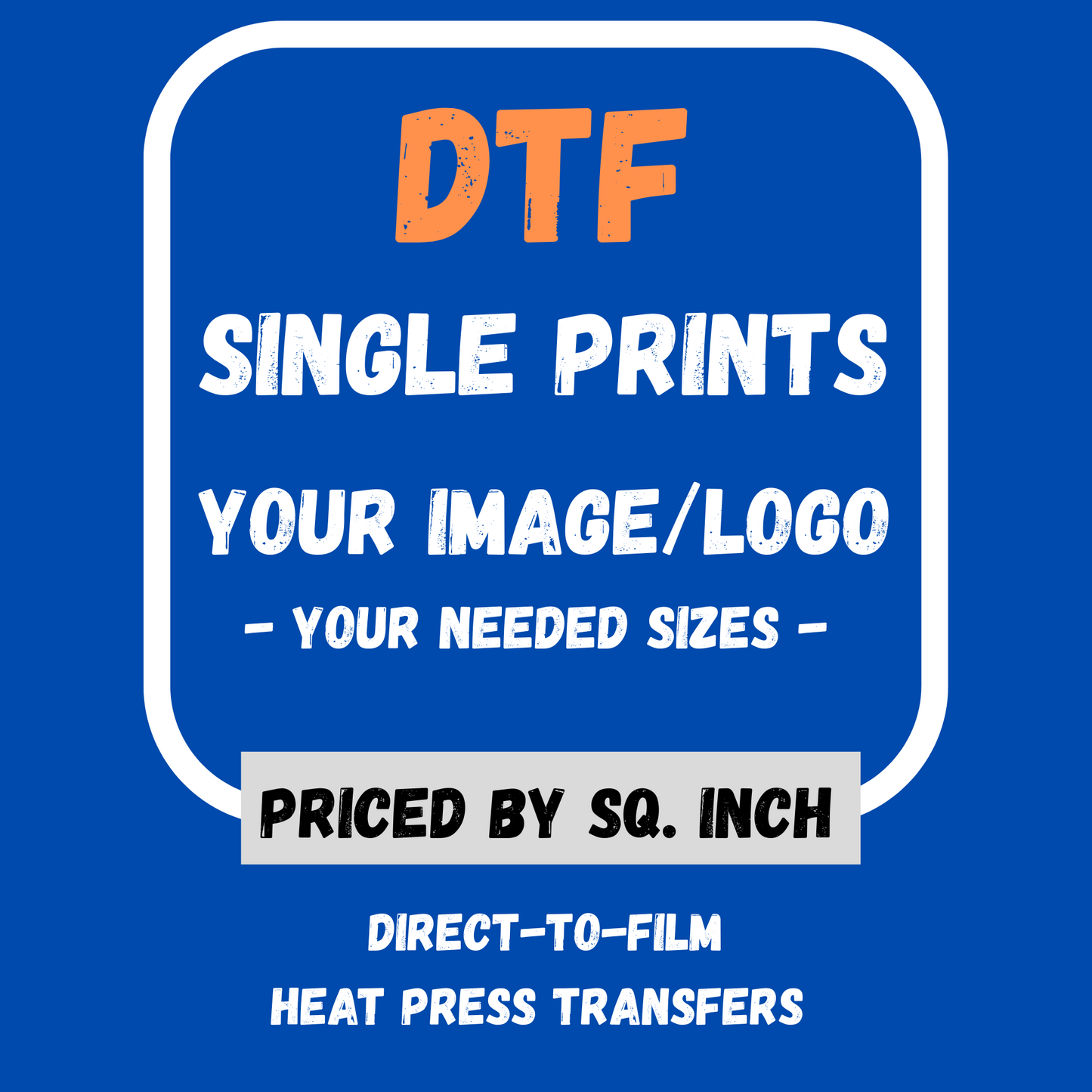 Custom DTF Transfer's by Size | Your Logo/Graphic