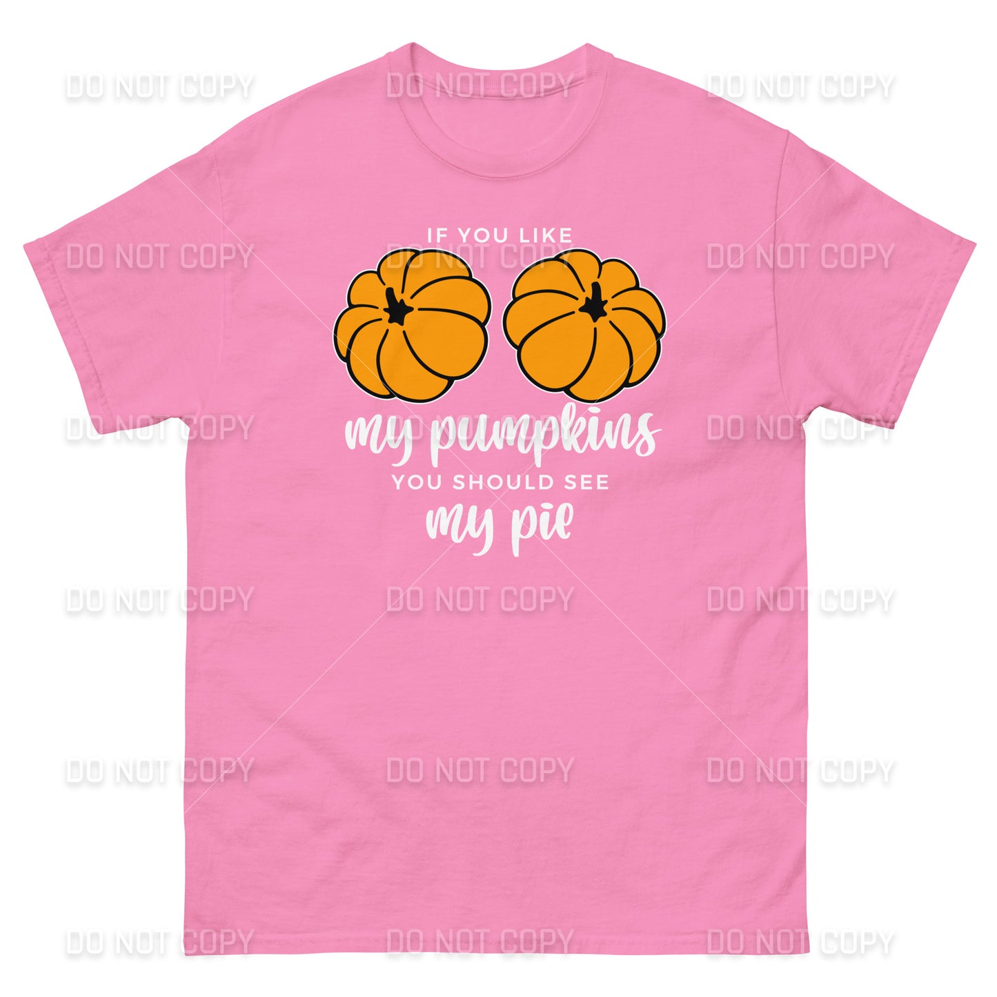Fall Apparel - Fall - If you like my Pumpkins, You should see my Pie T-Shirt - White Printed - Youth & Adult Sizes