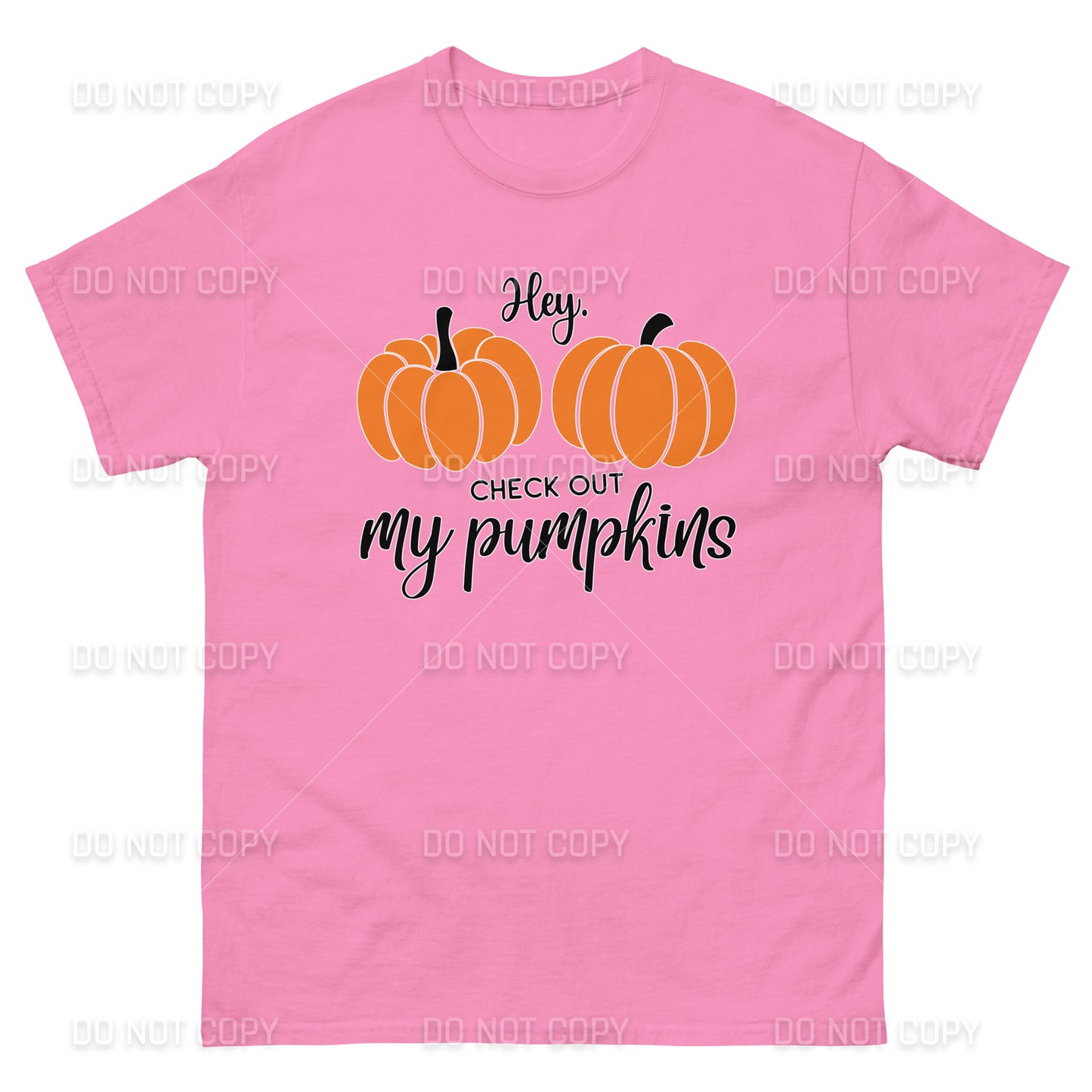 Fall Apparel - Hey Check Out my Pumpkins T-Shirt - Black Printed - Youth & Adult Sizes