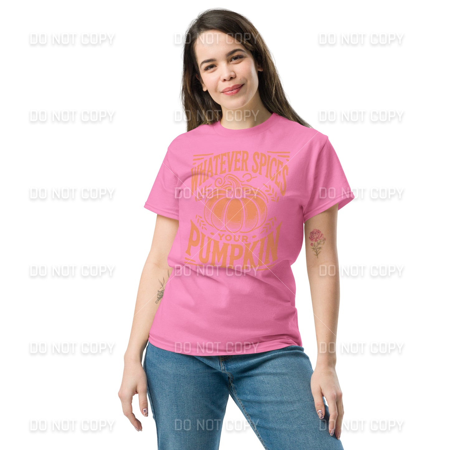 Fall Apparel - Fall - Whatever Spices your Pumpkin T-Shirt - Distressed Orange Printed - Youth & Adult Sizes