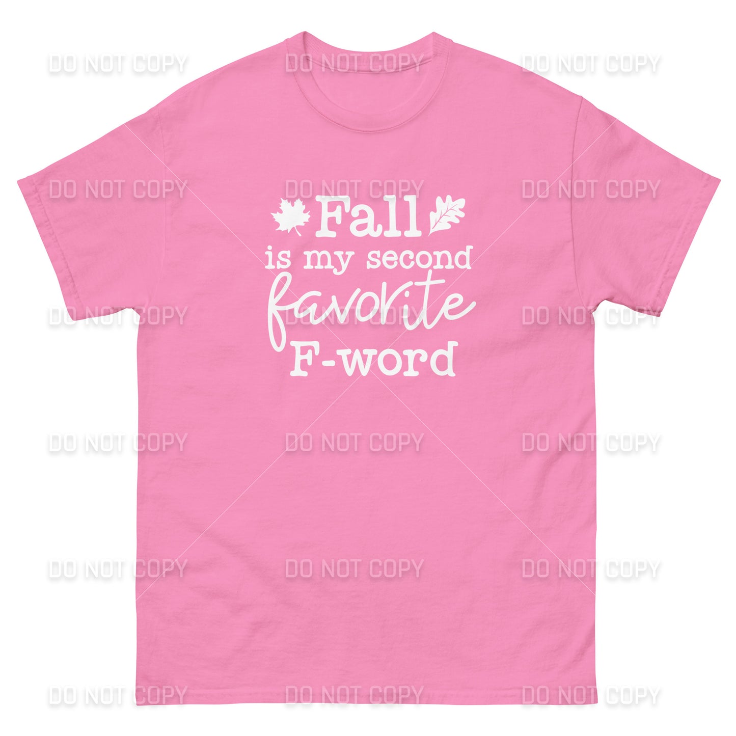 Fall Apparel - Fall, My Second Favorite F-Word T-Shirt - White Printed - Youth & Adult Sizes