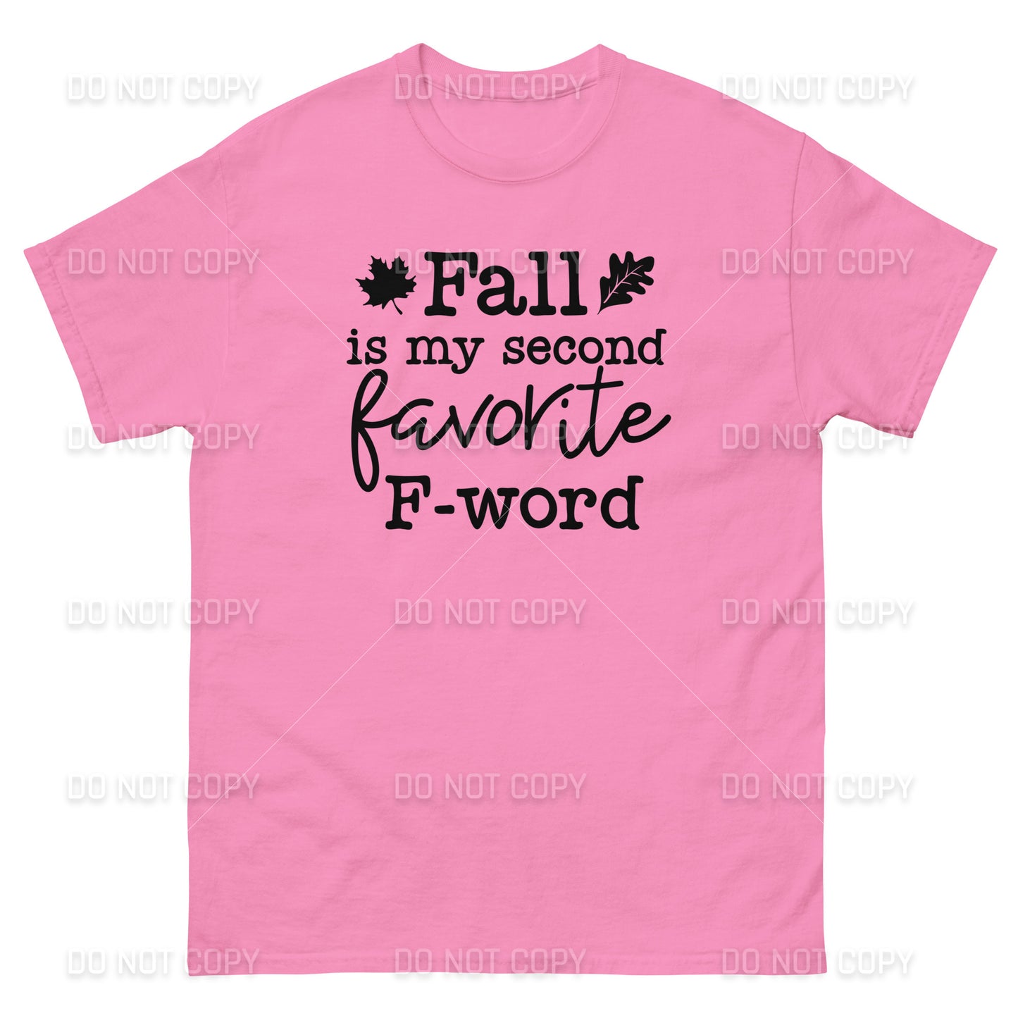 Fall Apparel - Fall, My Second Favorite F-Word T-Shirt - Black Printed - Youth & Adult Sizes