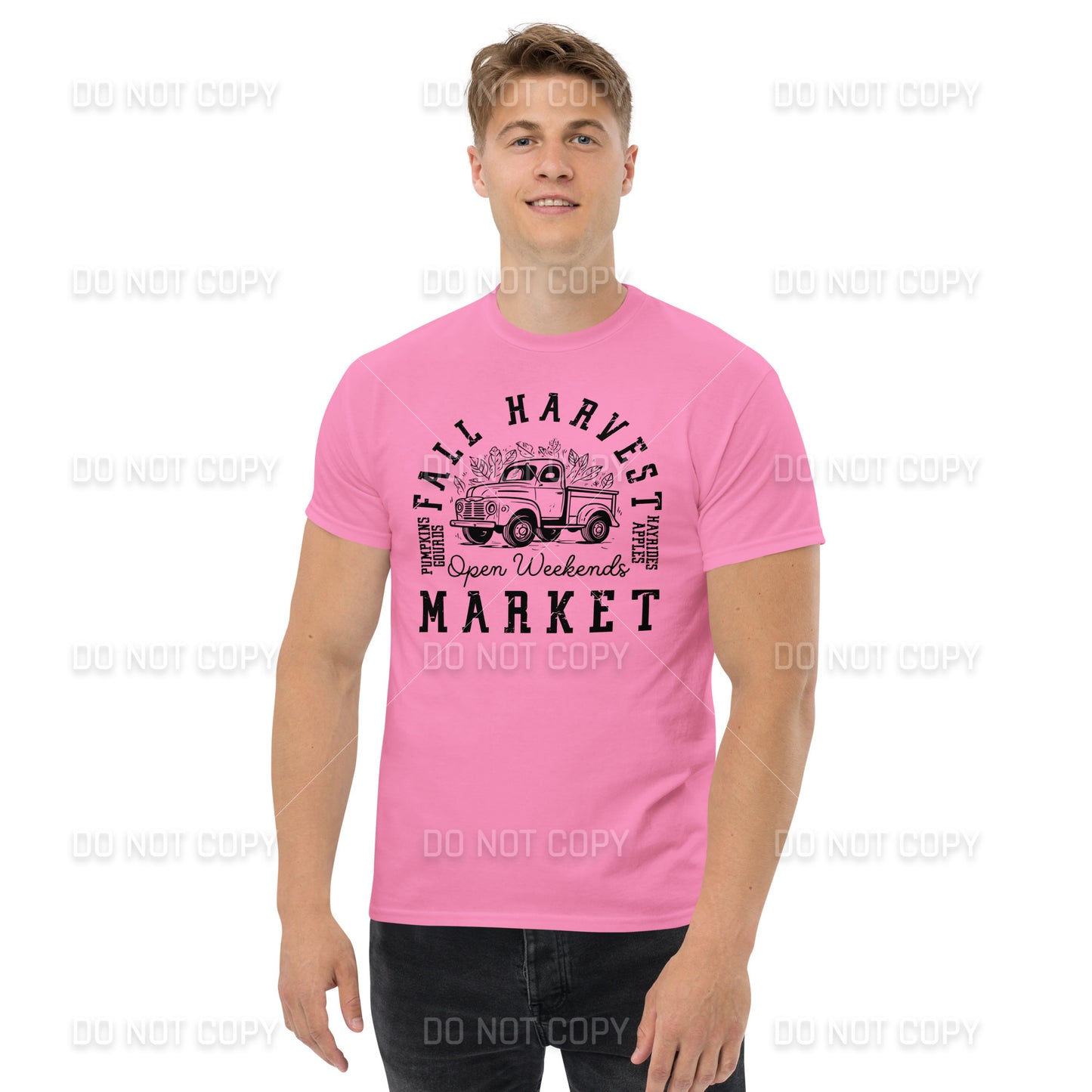 Fall Apparel - Fall Harvest Market T-Shirt - Black Printed - Youth & Adult Sizes