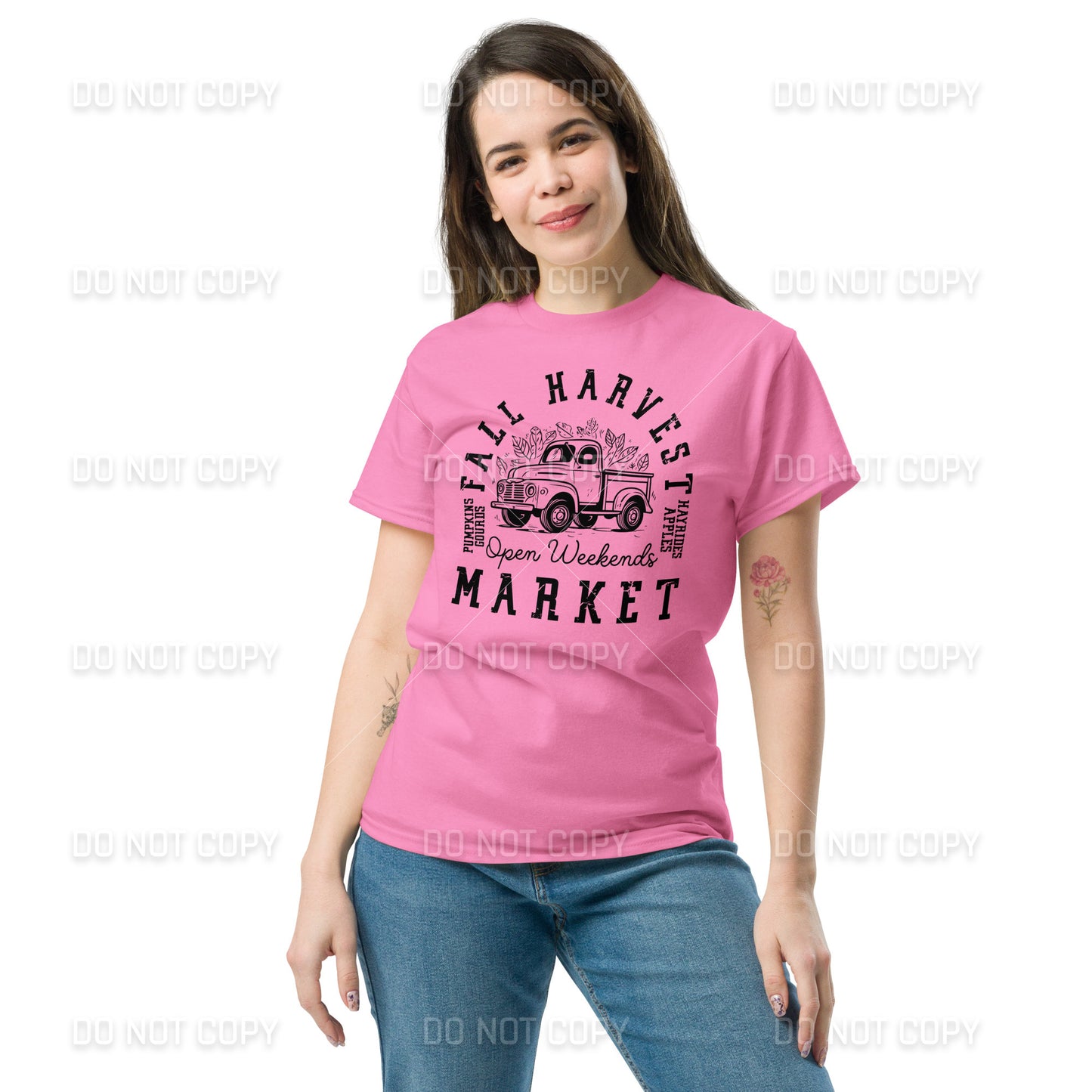 Fall Apparel - Fall Harvest Market T-Shirt - Black Printed - Youth & Adult Sizes