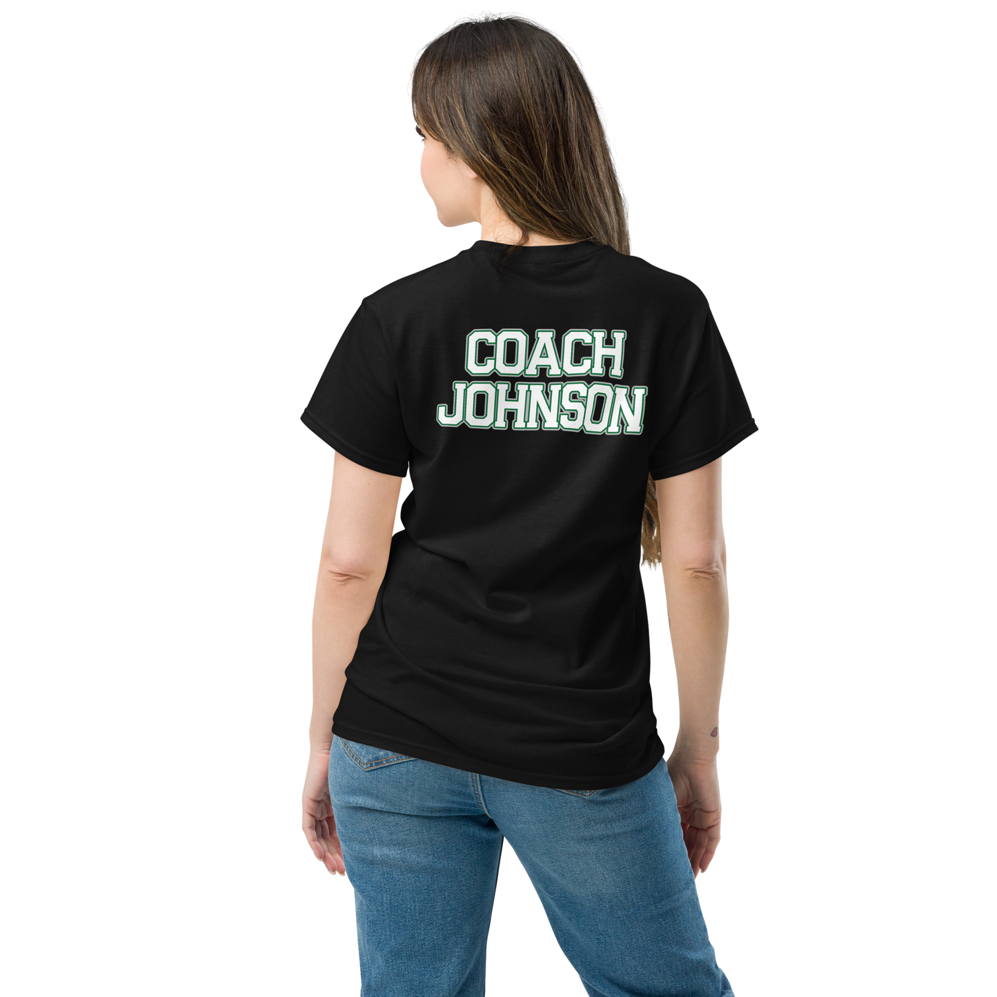 PNW Volleyball - Coaches Custom Gear Tee - Black - Midweight Softstyle Tee Logo 2