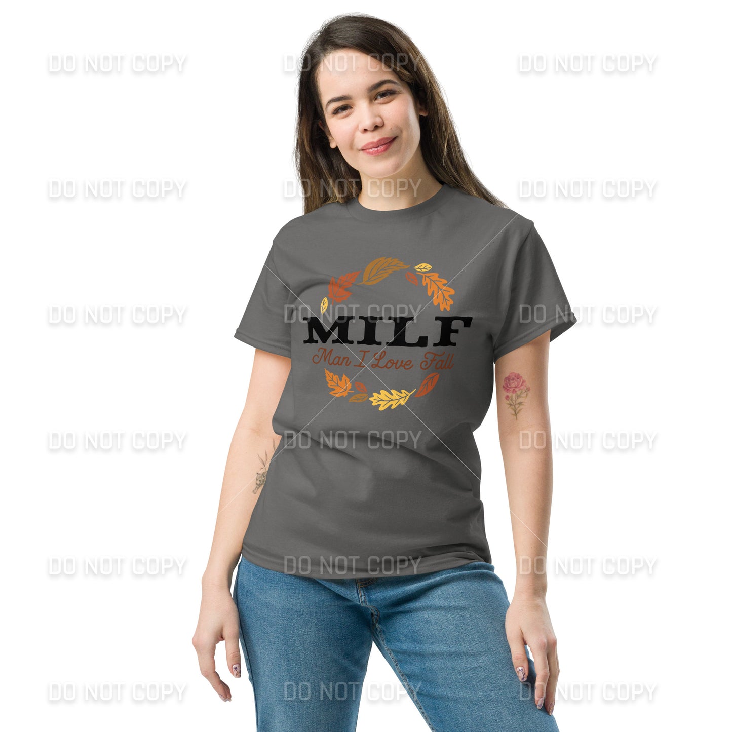 Fall Apparel - Fall MILF -Man I Love Fall - T-Shirt - Black Printed - Youth & Adult Sizes