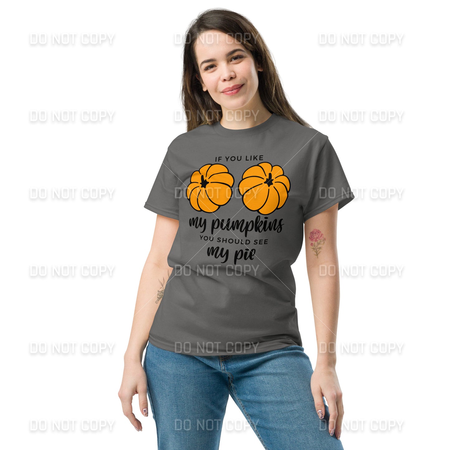 Fall Apparel - Fall - If you like my Pumpkins, You should see my Pie T-Shirt - Black Printed - Youth & Adult Sizes