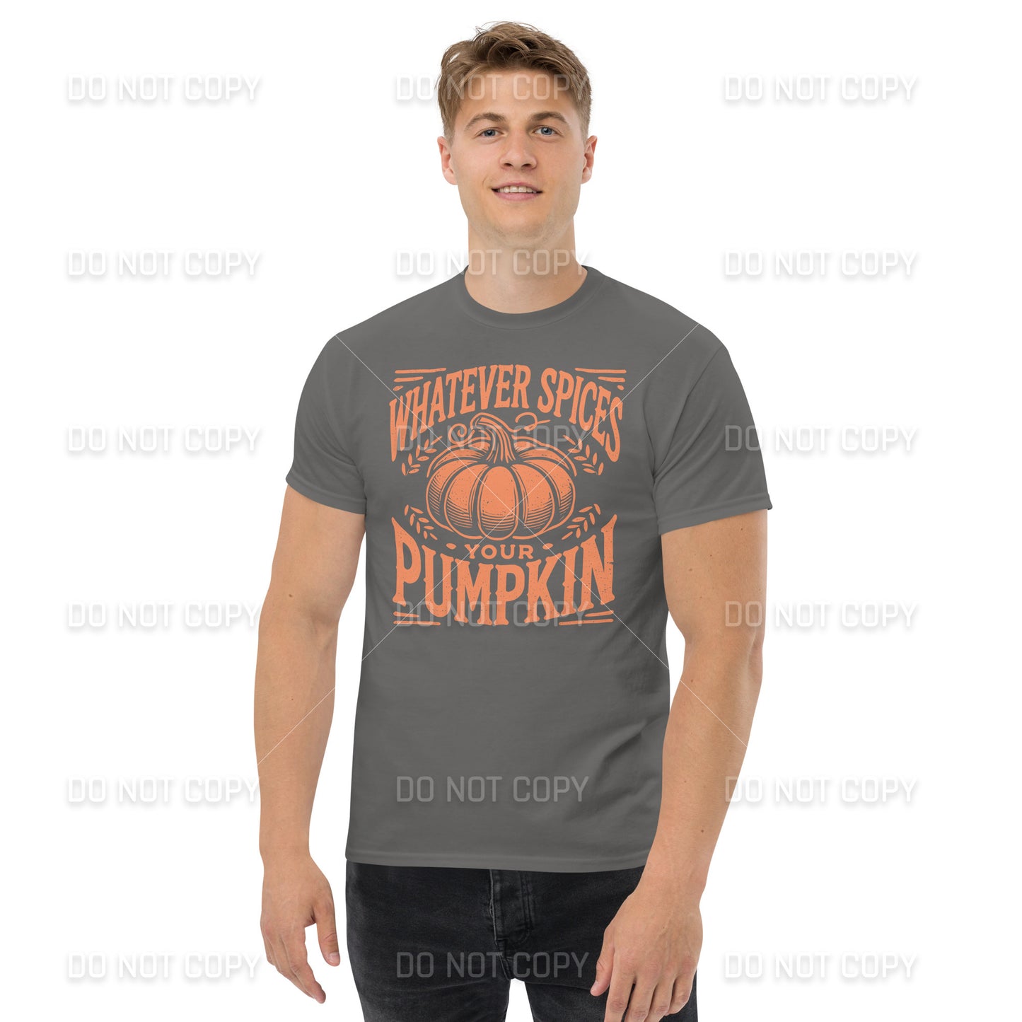 Fall Apparel - Fall - Whatever Spices your Pumpkin T-Shirt - Distressed Orange Printed - Youth & Adult Sizes
