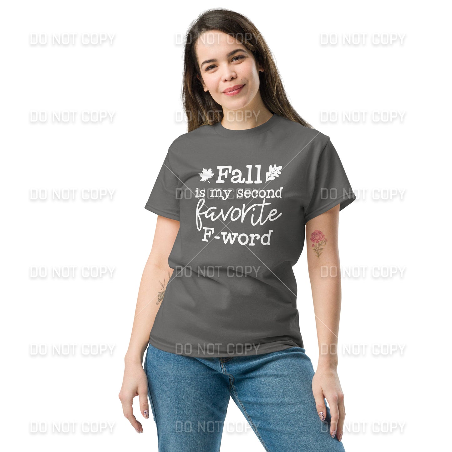 Fall Apparel - Fall, My Second Favorite F-Word T-Shirt - White Printed - Youth & Adult Sizes
