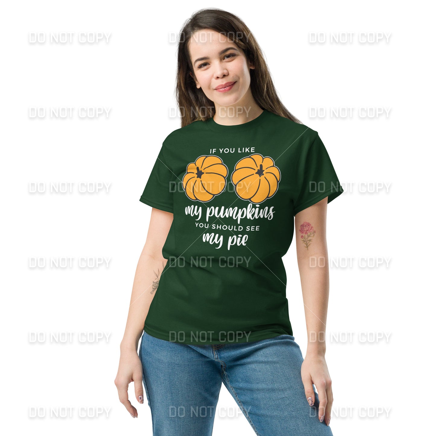Fall Apparel - Fall - If you like my Pumpkins, You should see my Pie T-Shirt - White Printed - Youth & Adult Sizes