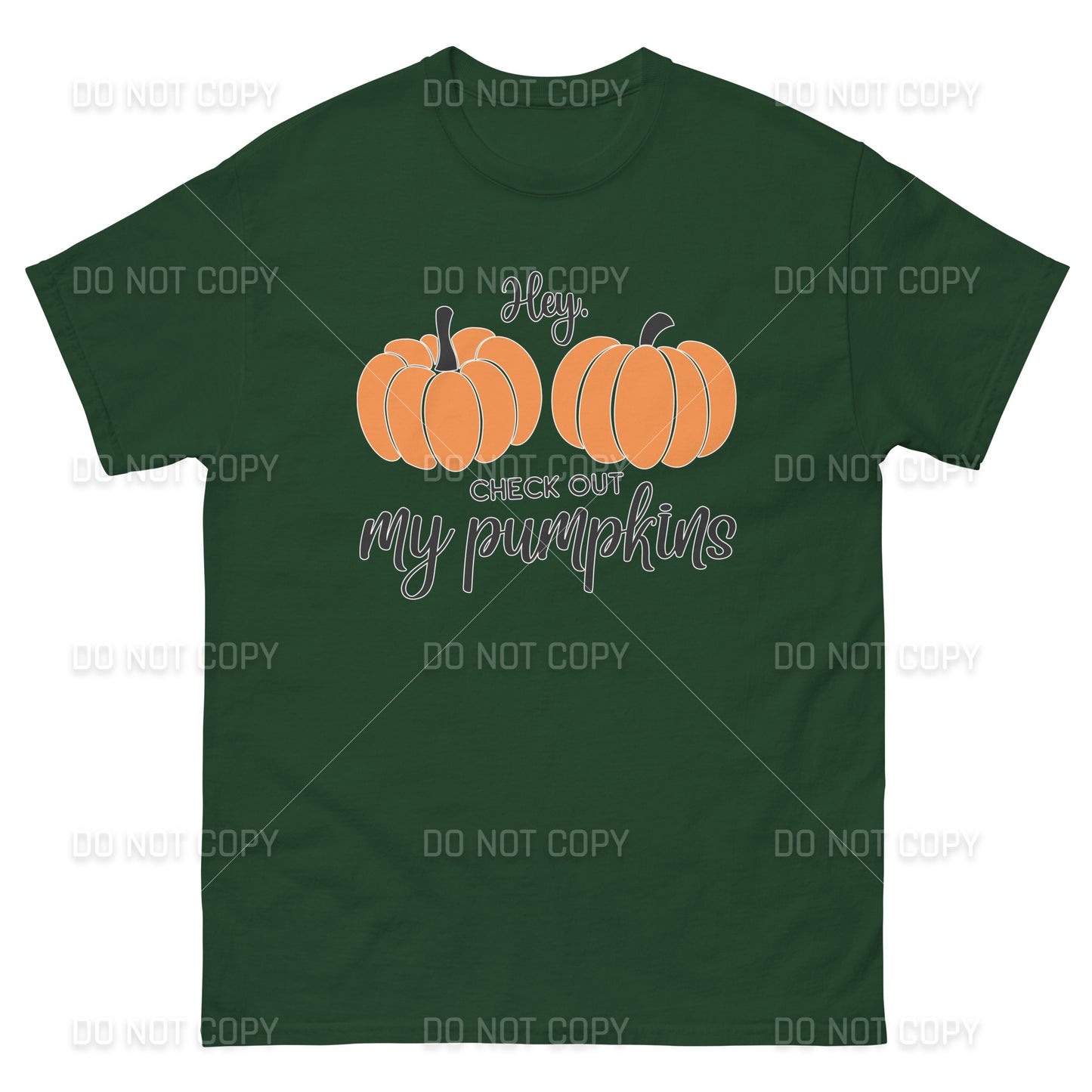 Fall Apparel - Hey Check Out my Pumpkins T-Shirt - Black Printed - Youth & Adult Sizes