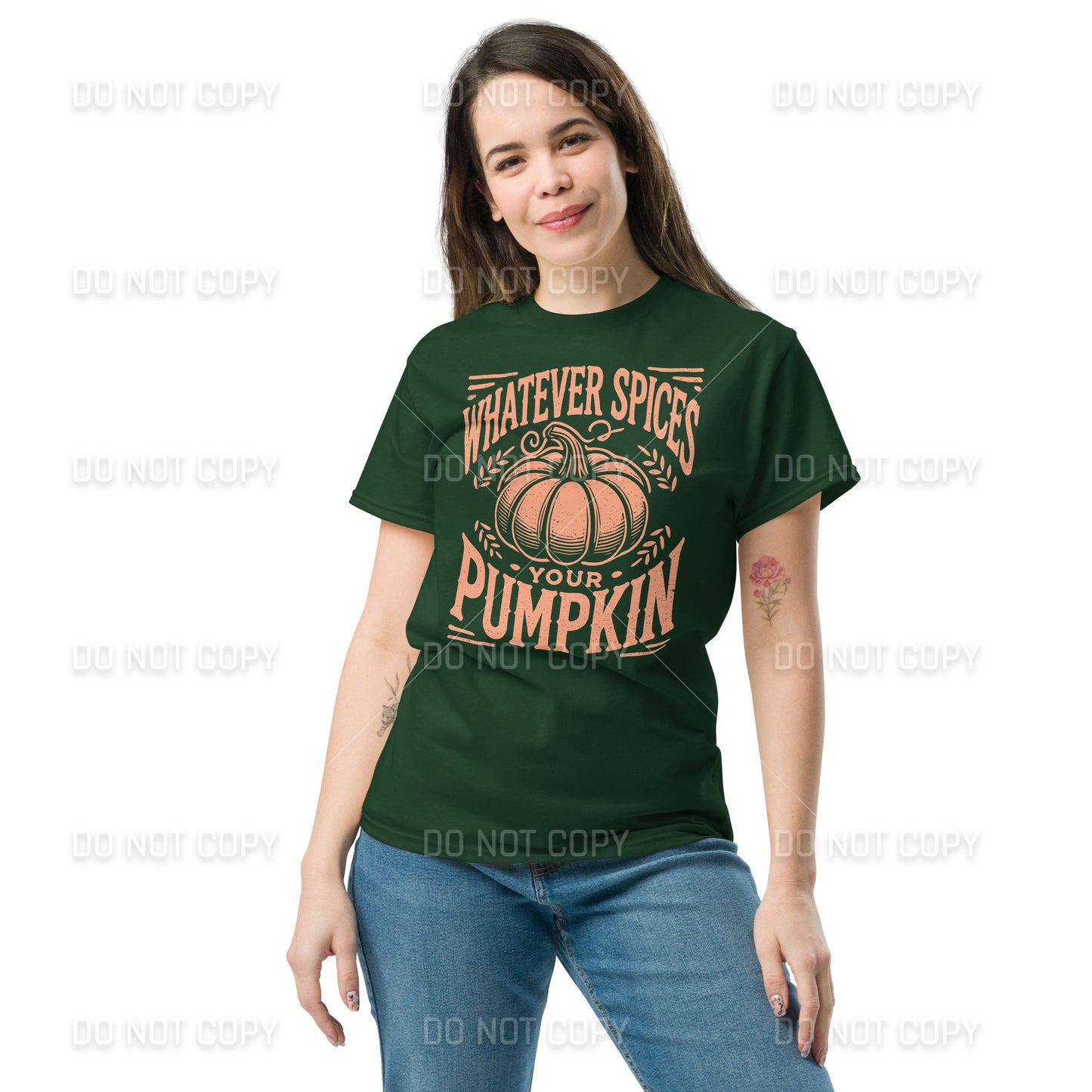 Fall Apparel - Fall - Whatever Spices your Pumpkin T-Shirt - Distressed Orange Printed - Youth & Adult Sizes