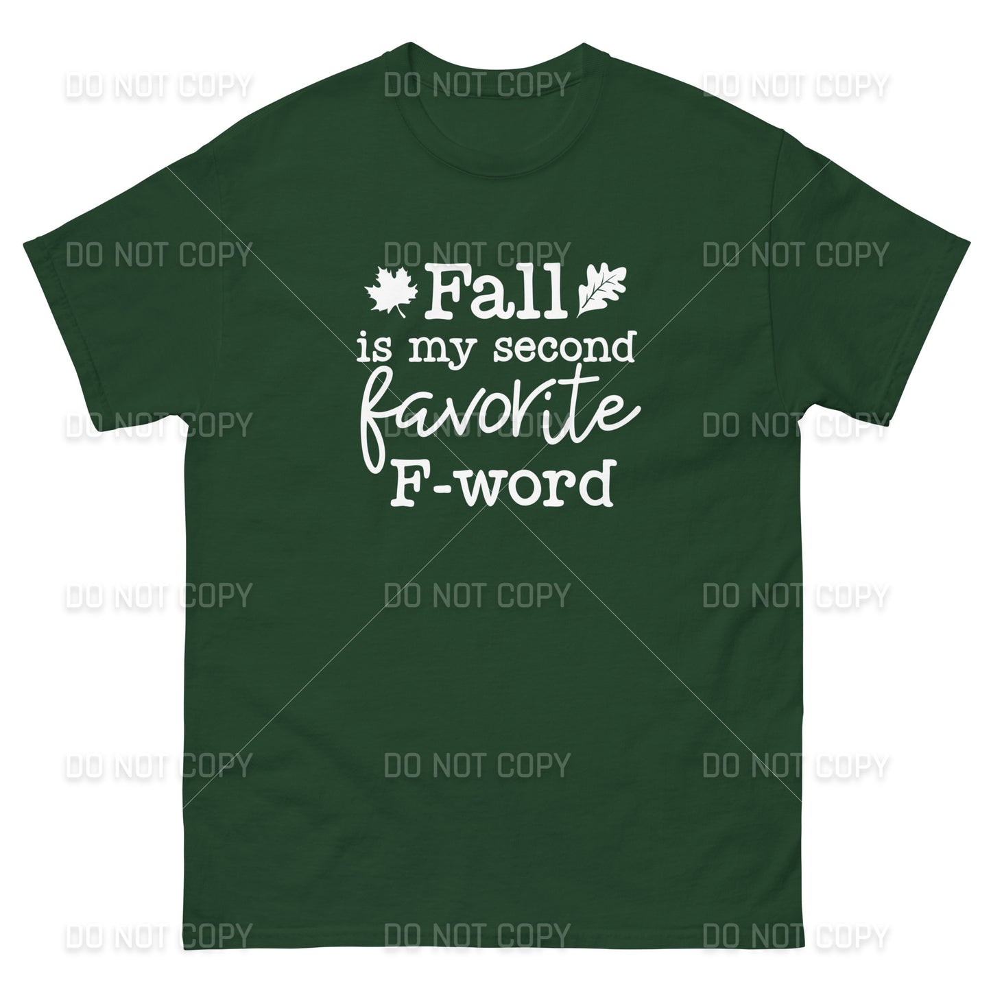 Fall Apparel - Fall, My Second Favorite F-Word T-Shirt - White Printed - Youth & Adult Sizes