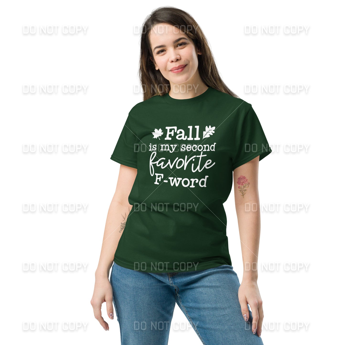 Fall Apparel - Fall, My Second Favorite F-Word T-Shirt - White Printed - Youth & Adult Sizes