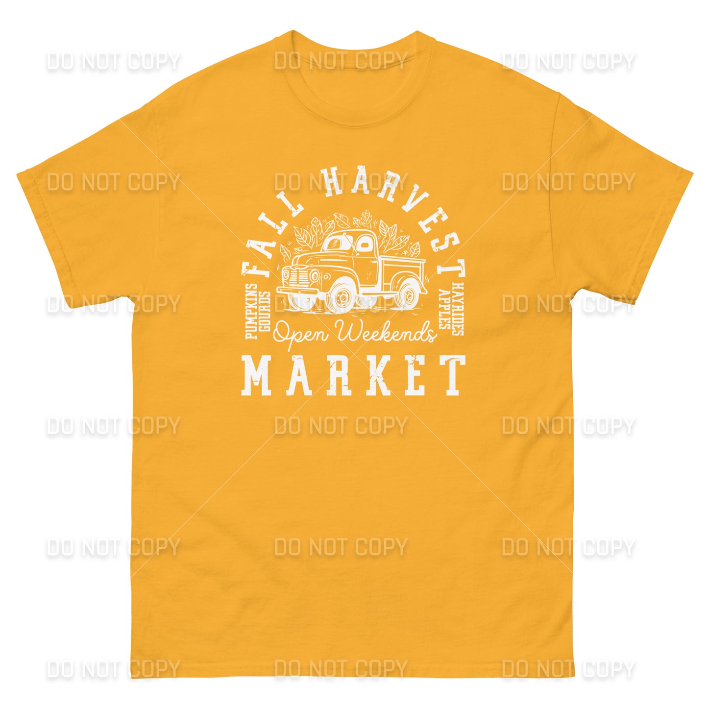 Fall Apparel - Fall Harvest Market T-Shirt - White Printed - Youth & Adult Sizes