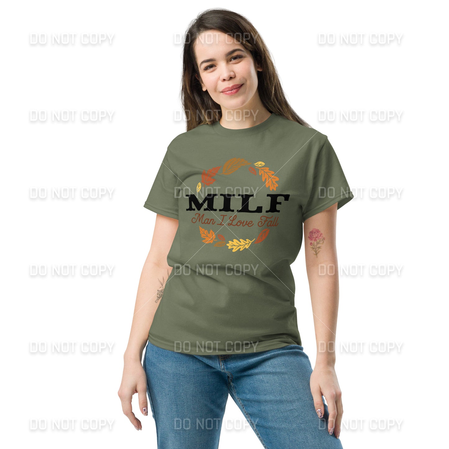 Fall Apparel - Fall MILF -Man I Love Fall - T-Shirt - Black Printed - Youth & Adult Sizes