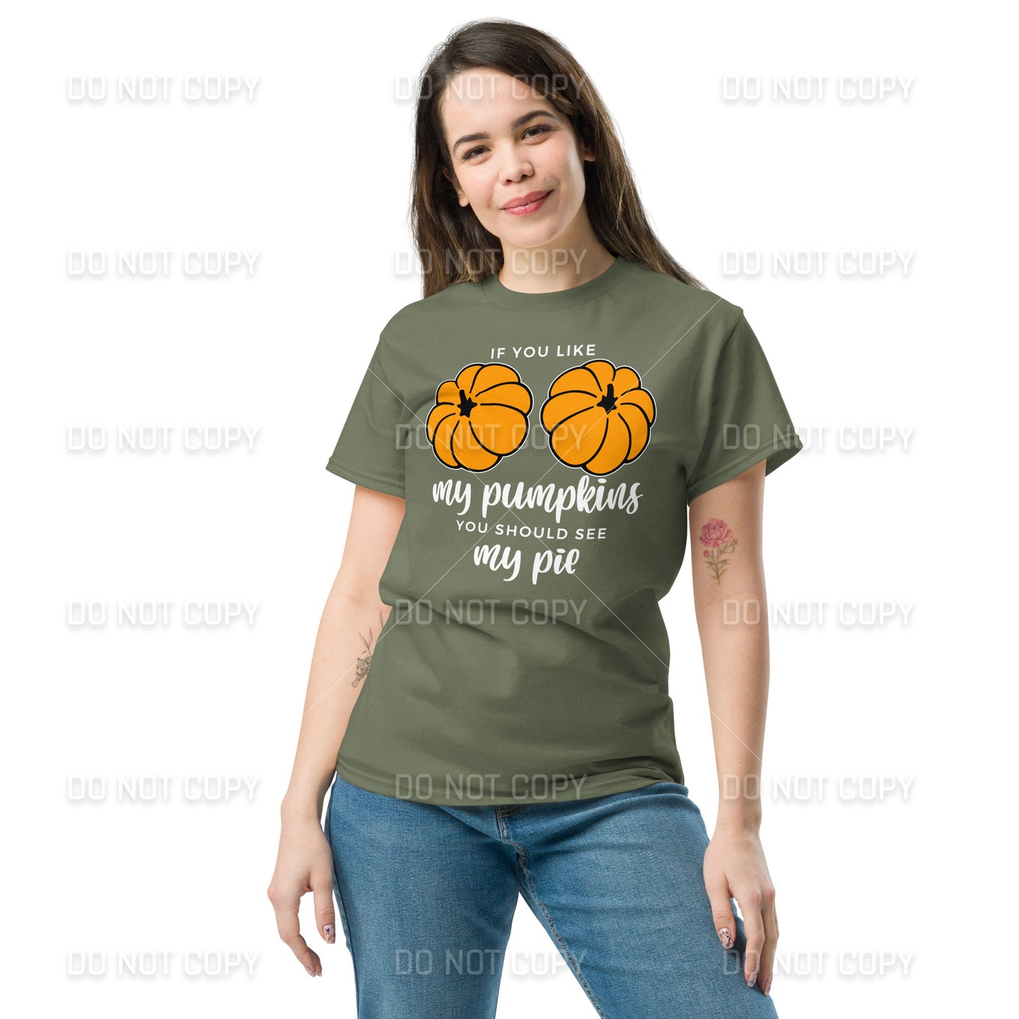 Fall Apparel - Fall - If you like my Pumpkins, You should see my Pie T-Shirt - White Printed - Youth & Adult Sizes