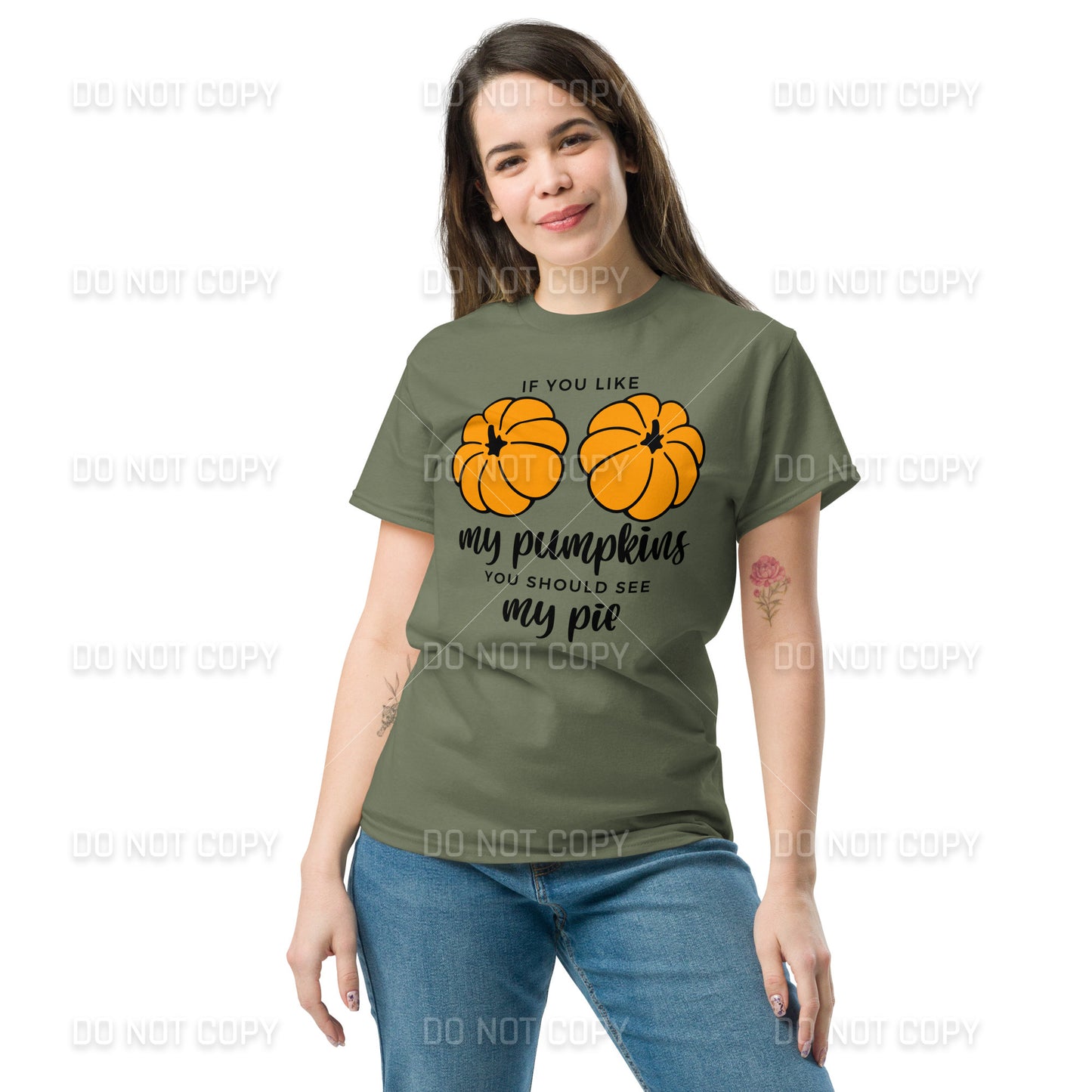 Fall Apparel - Fall - If you like my Pumpkins, You should see my Pie T-Shirt - Black Printed - Youth & Adult Sizes