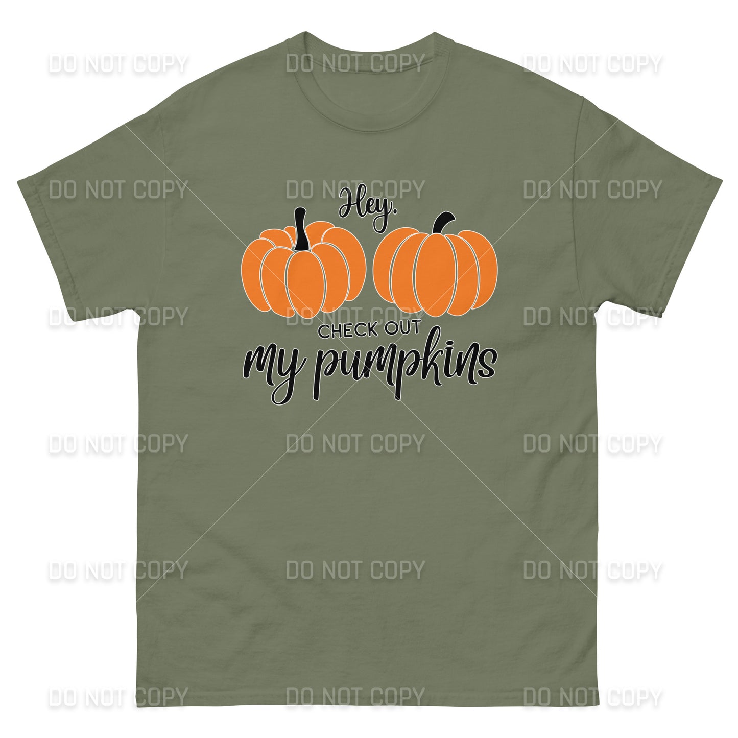 Fall Apparel - Hey Check Out my Pumpkins T-Shirt - Black Printed - Youth & Adult Sizes