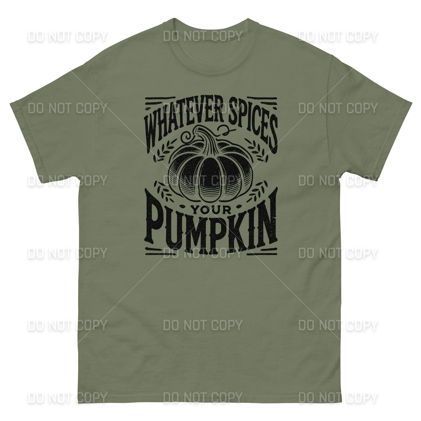 Fall Apparel - Fall - Whatever Spices your Pumpkin T-Shirt - Distressed Black Printed - Youth & Adult Sizes