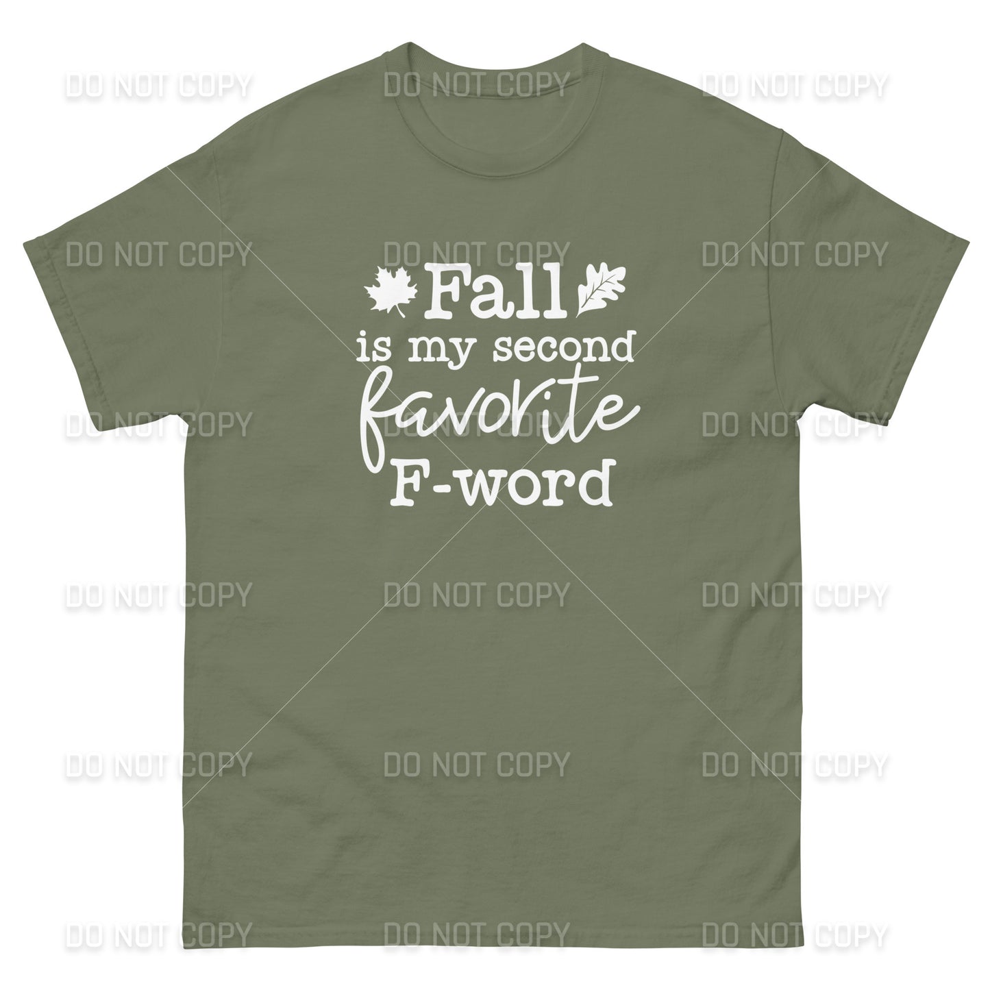 Fall Apparel - Fall, My Second Favorite F-Word T-Shirt - White Printed - Youth & Adult Sizes