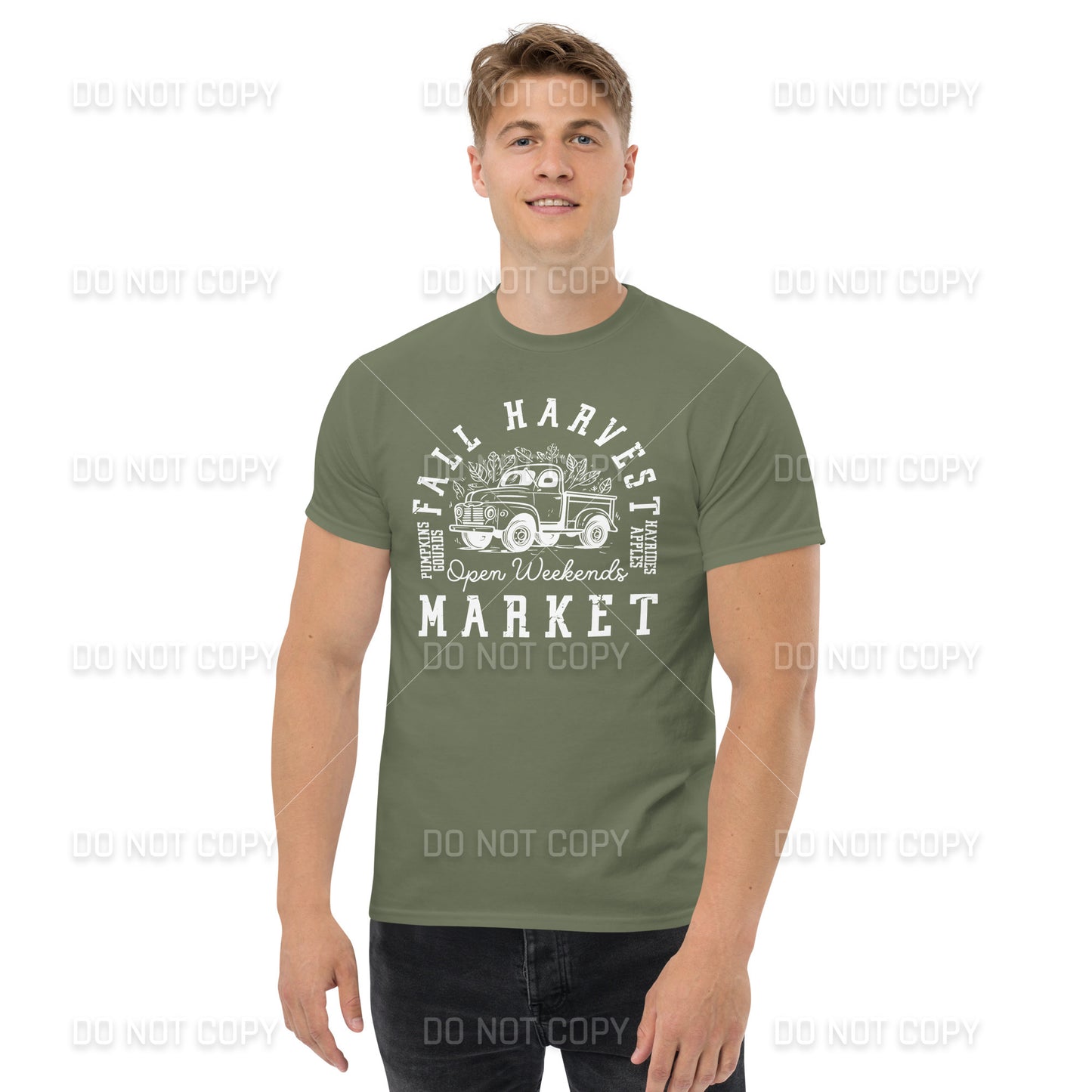 Fall Apparel - Fall Harvest Market T-Shirt - White Printed - Youth & Adult Sizes