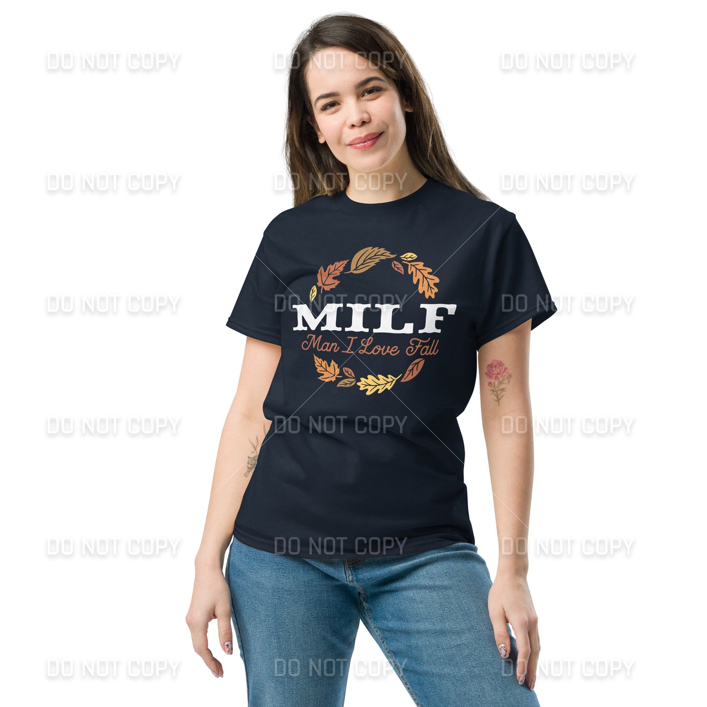 Fall Apparel - Fall MILF -Man I Love Fall T-Shirt - White Printed - Youth & Adult Sizes