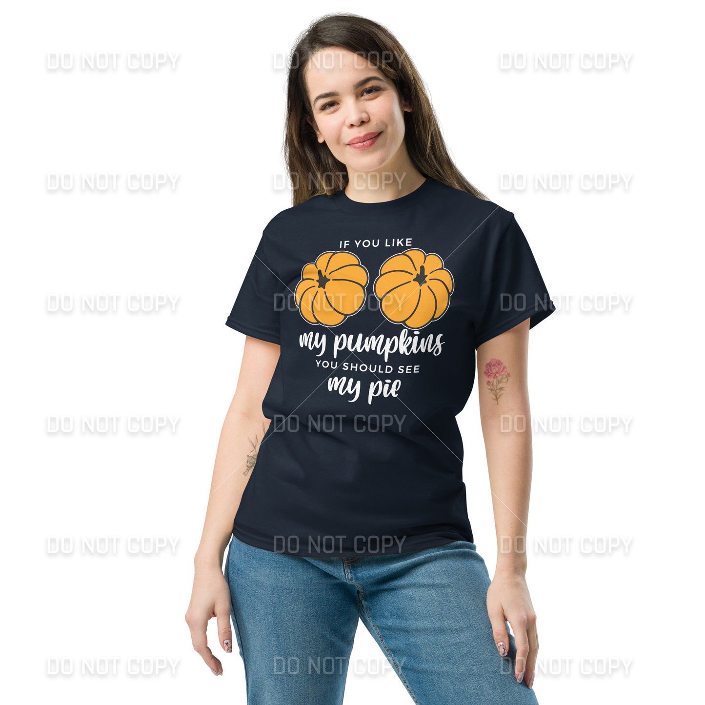 Fall Apparel - Fall - If you like my Pumpkins, You should see my Pie T-Shirt - White Printed - Youth & Adult Sizes