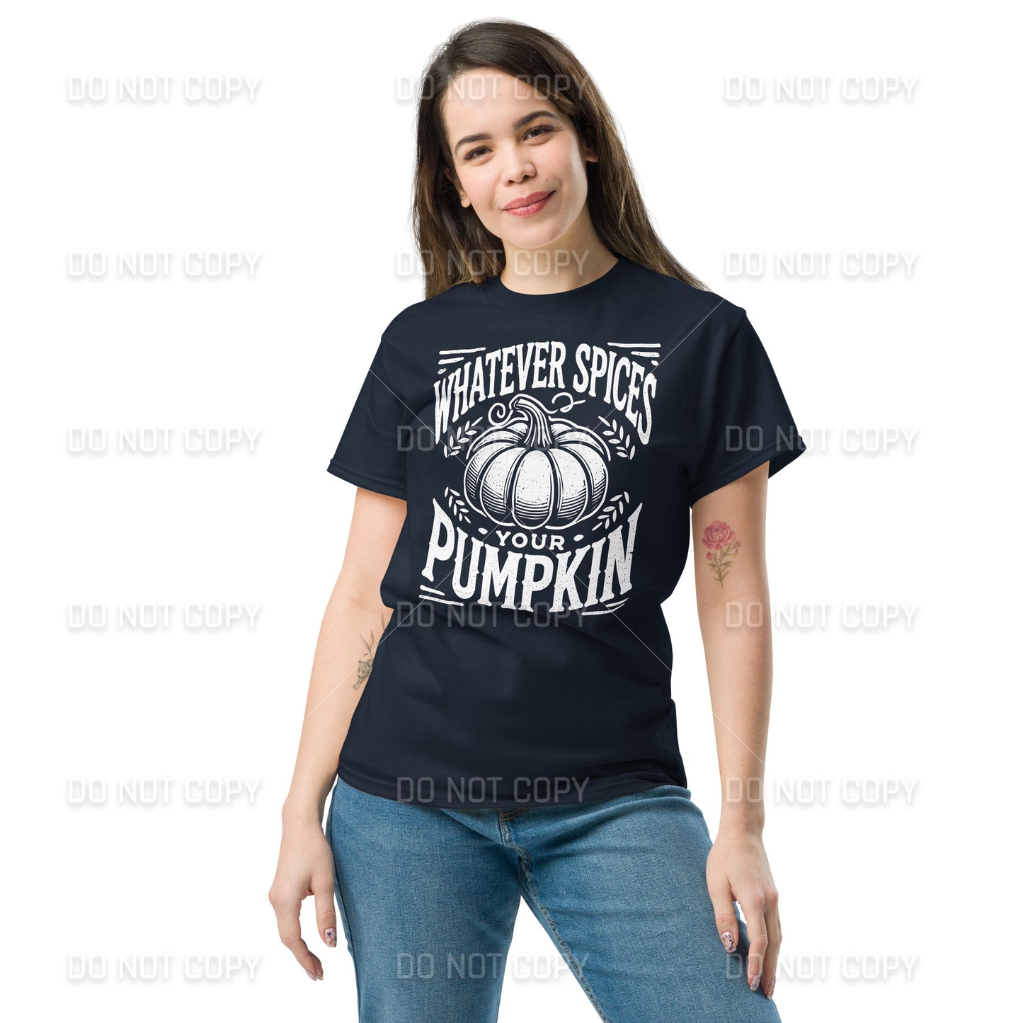 Fall Apparel - Fall - Whatever Spices your Pumpkin T-Shirt - Distressed White Printed - Youth & Adult Sizes