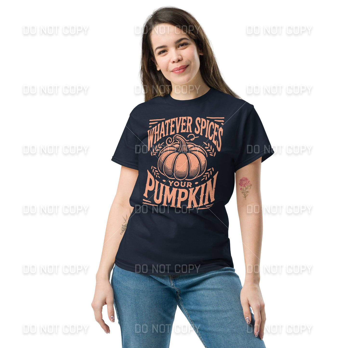 Fall Apparel - Fall - Whatever Spices your Pumpkin T-Shirt - Distressed Orange Printed - Youth & Adult Sizes