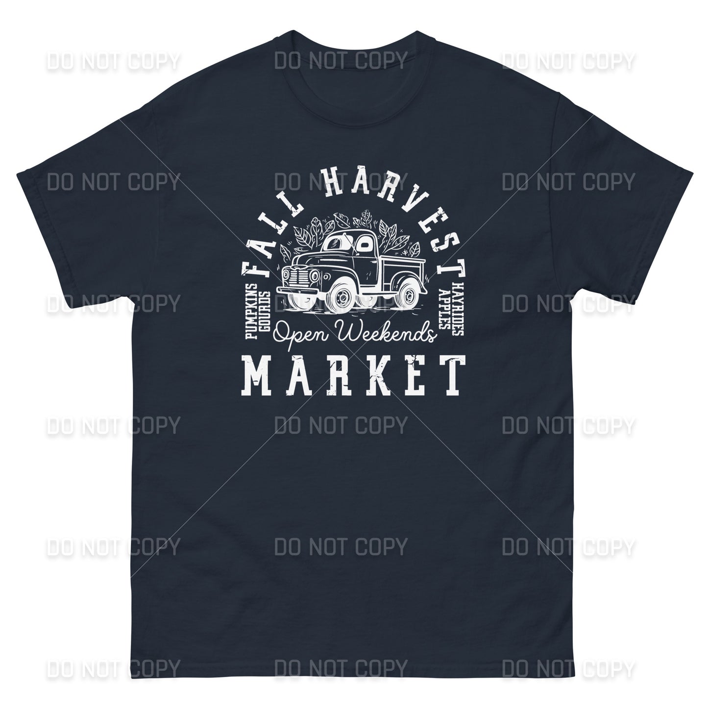 Fall Apparel - Fall Harvest Market T-Shirt - White Printed - Youth & Adult Sizes