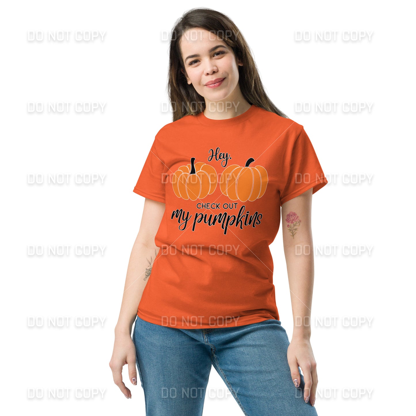 Fall Apparel - Hey Check Out my Pumpkins T-Shirt - Black Printed - Youth & Adult Sizes