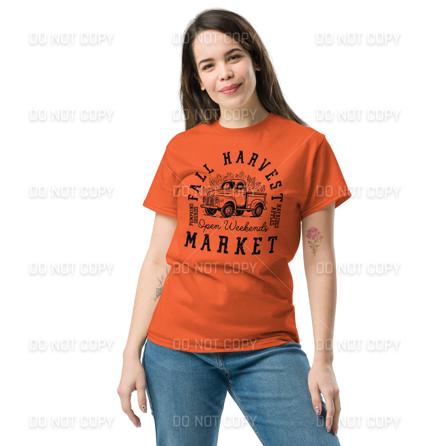 Fall Apparel - Fall Harvest Market T-Shirt - Black Printed - Youth & Adult Sizes