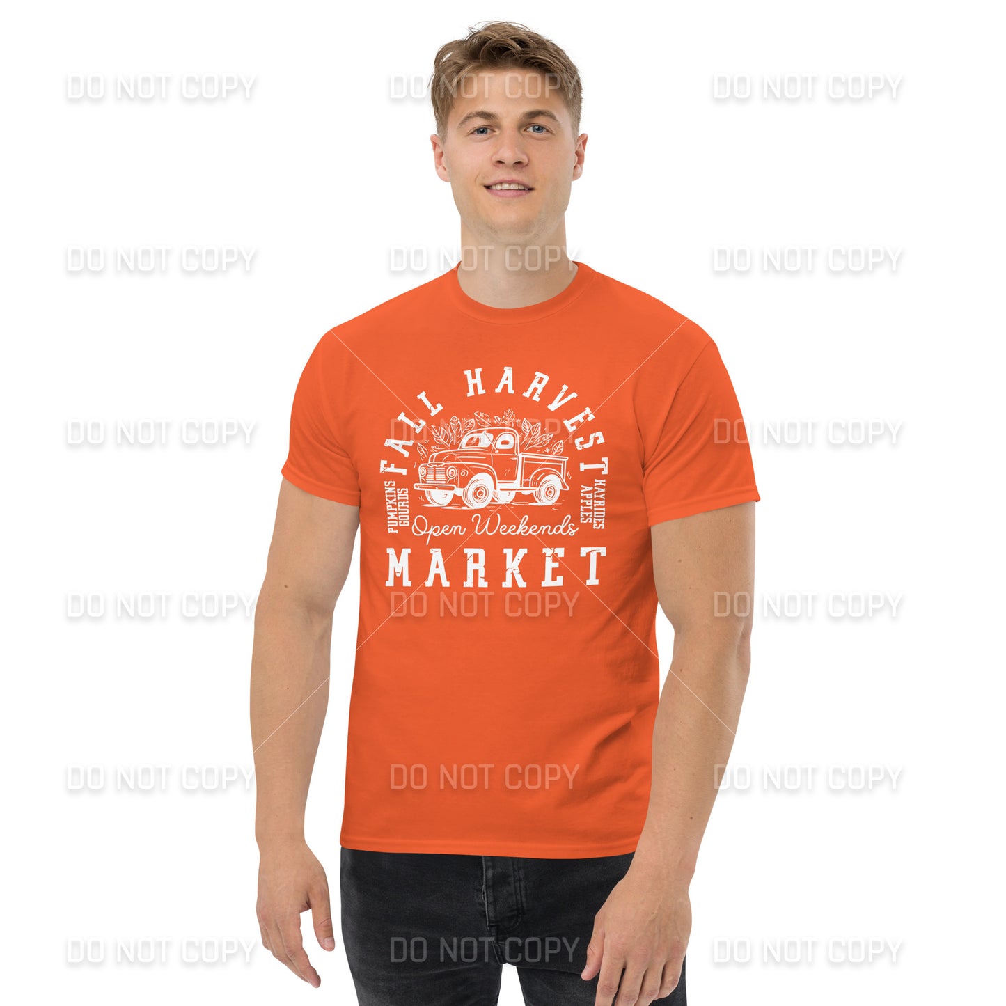 Fall Apparel - Fall Harvest Market T-Shirt - White Printed - Youth & Adult Sizes