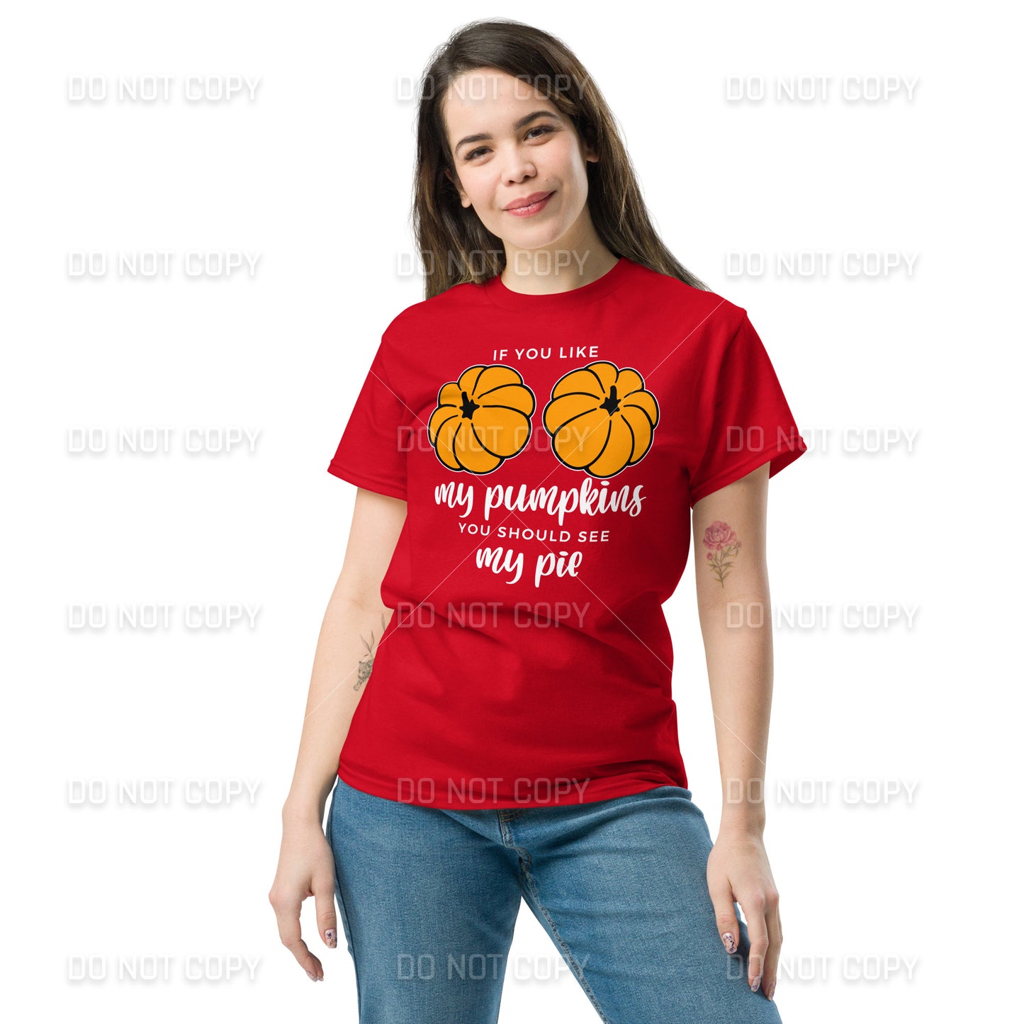 Fall Apparel - Fall - If you like my Pumpkins, You should see my Pie T-Shirt - White Printed - Youth & Adult Sizes