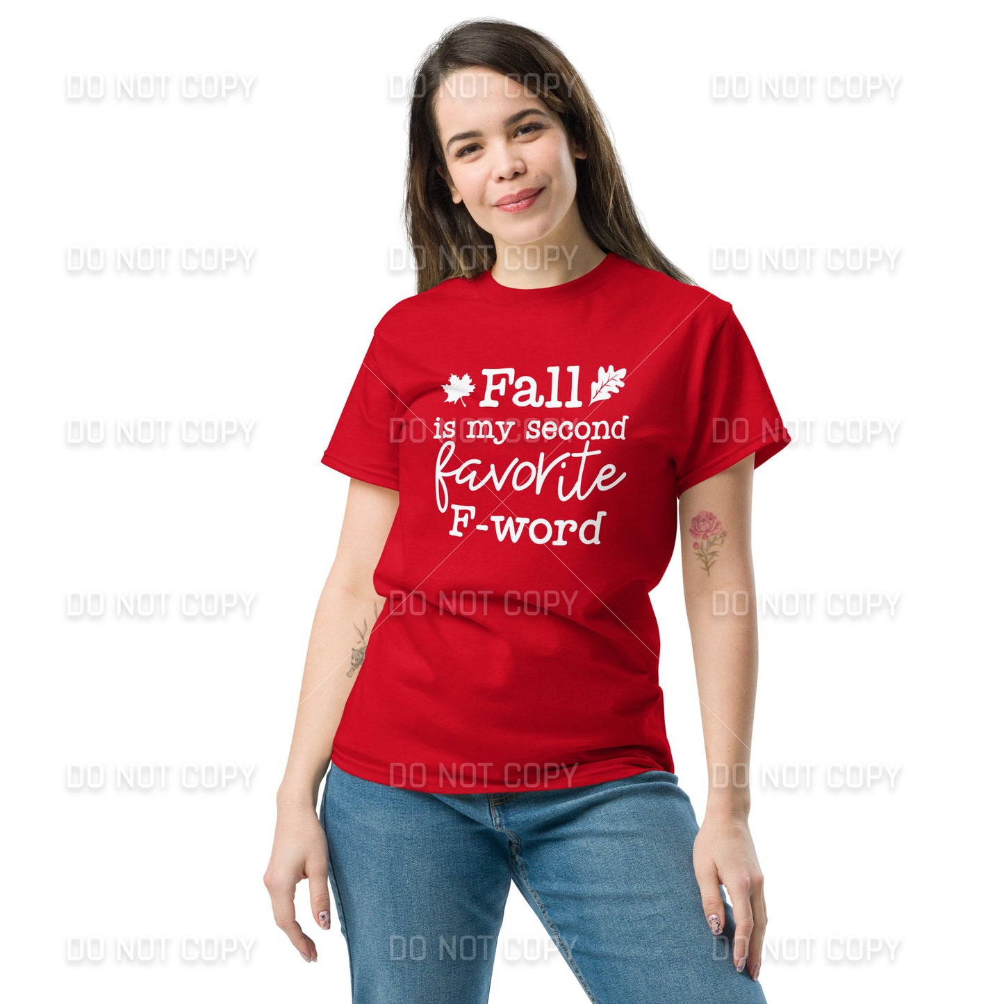 Fall Apparel - Fall, My Second Favorite F-Word T-Shirt - White Printed - Youth & Adult Sizes