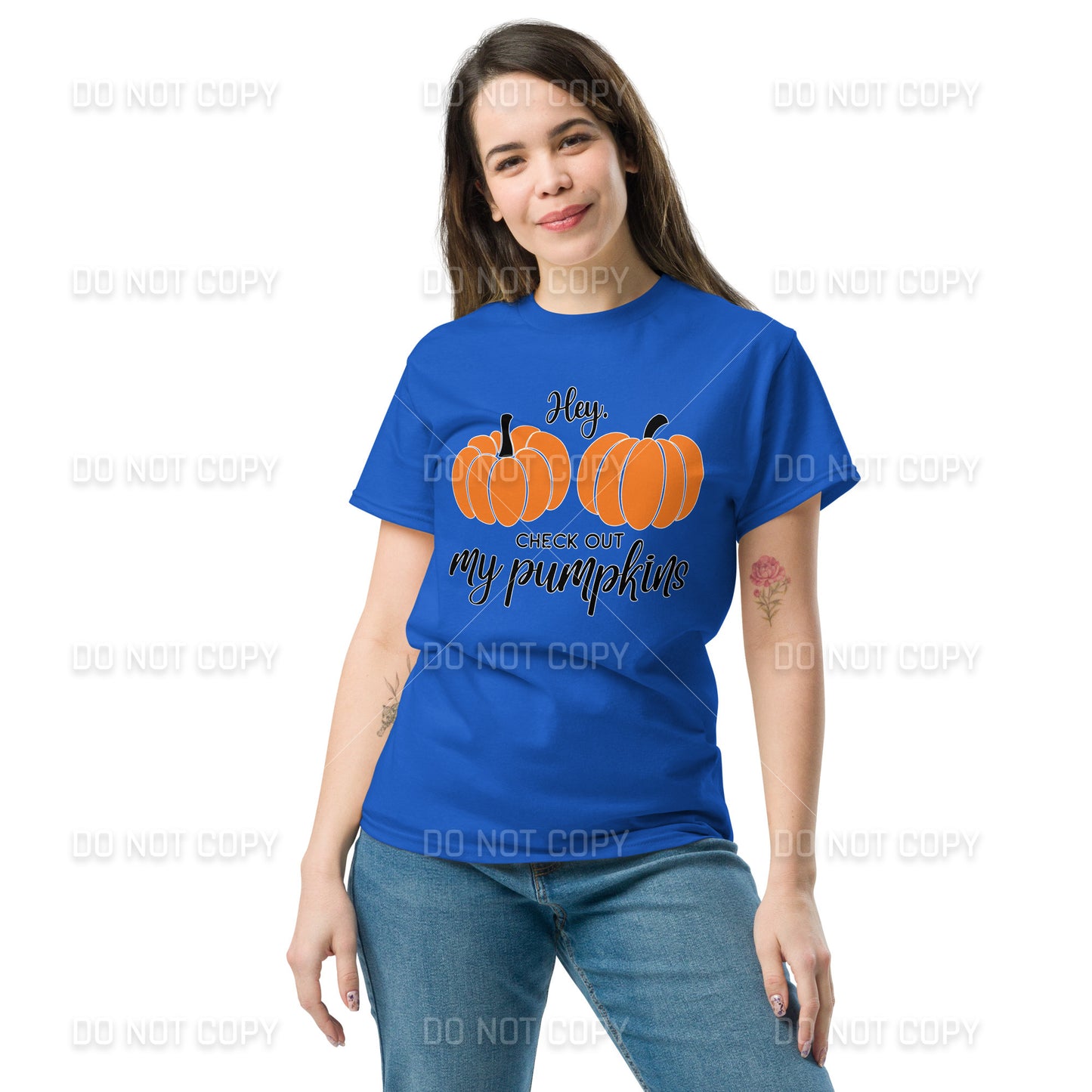 Fall Apparel - Hey Check Out my Pumpkins T-Shirt - Black Printed - Youth & Adult Sizes