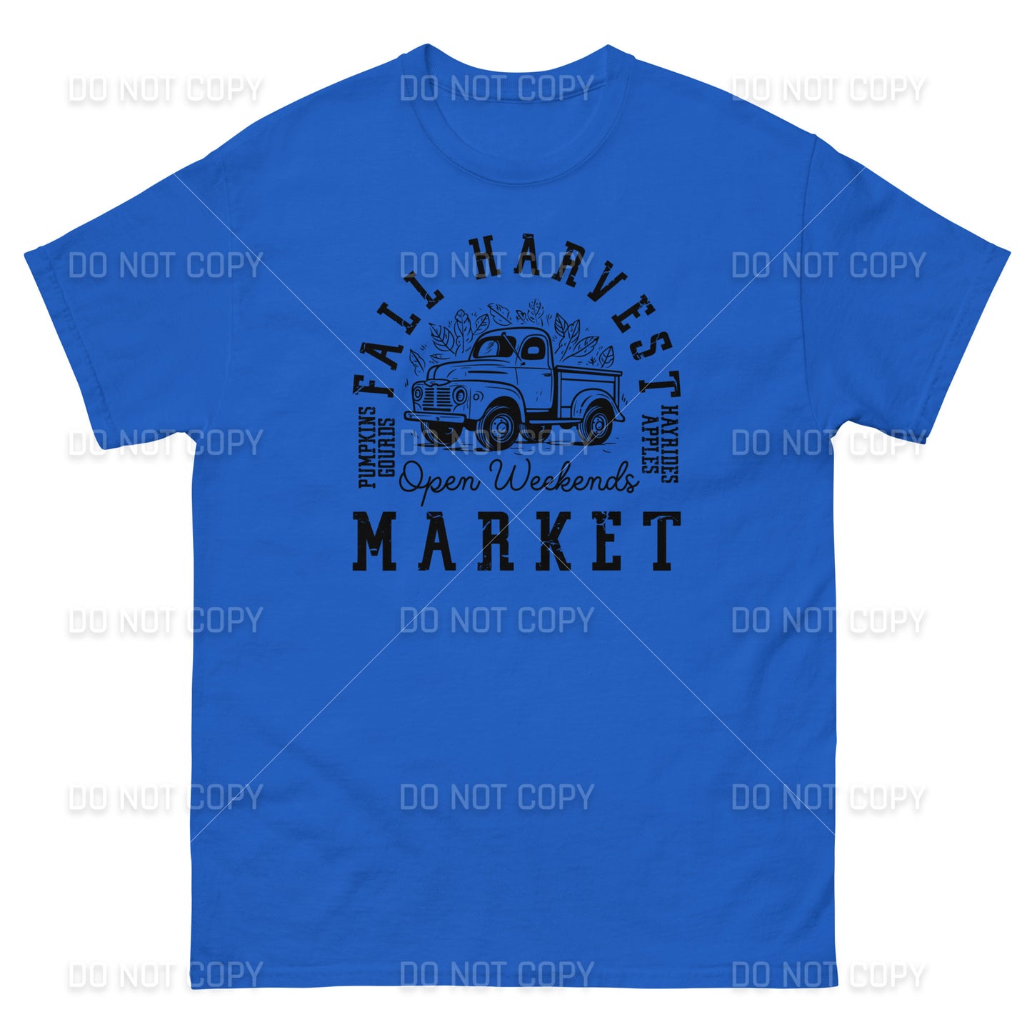 Fall Apparel - Fall Harvest Market T-Shirt - Black Printed - Youth & Adult Sizes