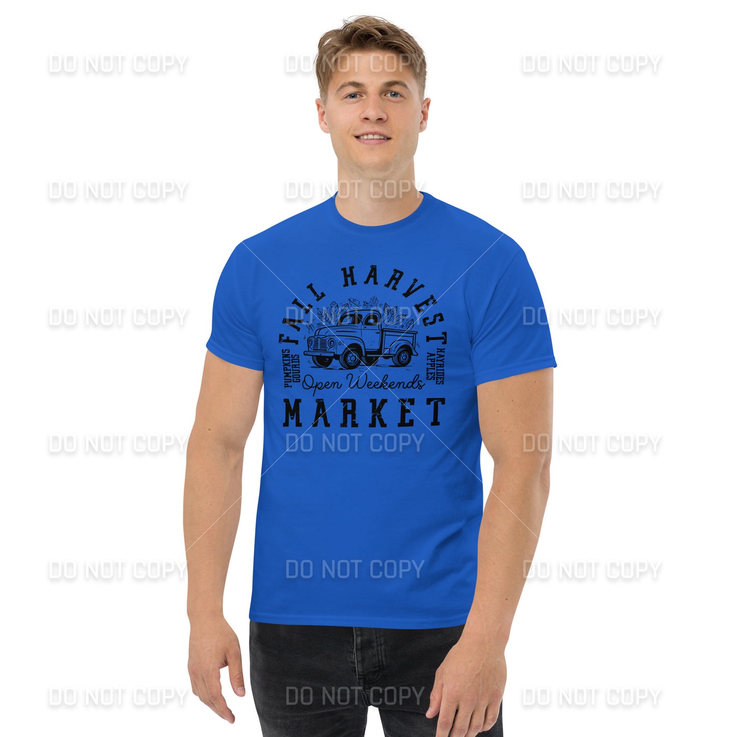 Fall Apparel - Fall Harvest Market T-Shirt - Black Printed - Youth & Adult Sizes