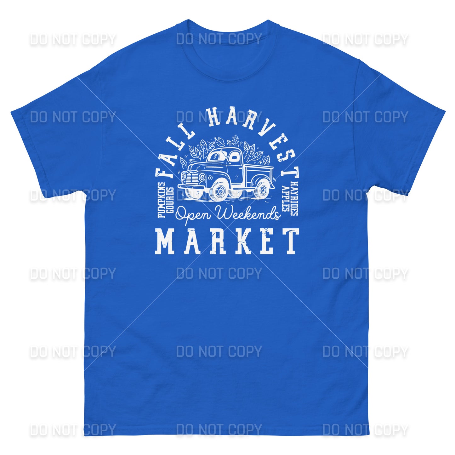 Fall Apparel - Fall Harvest Market T-Shirt - White Printed - Youth & Adult Sizes