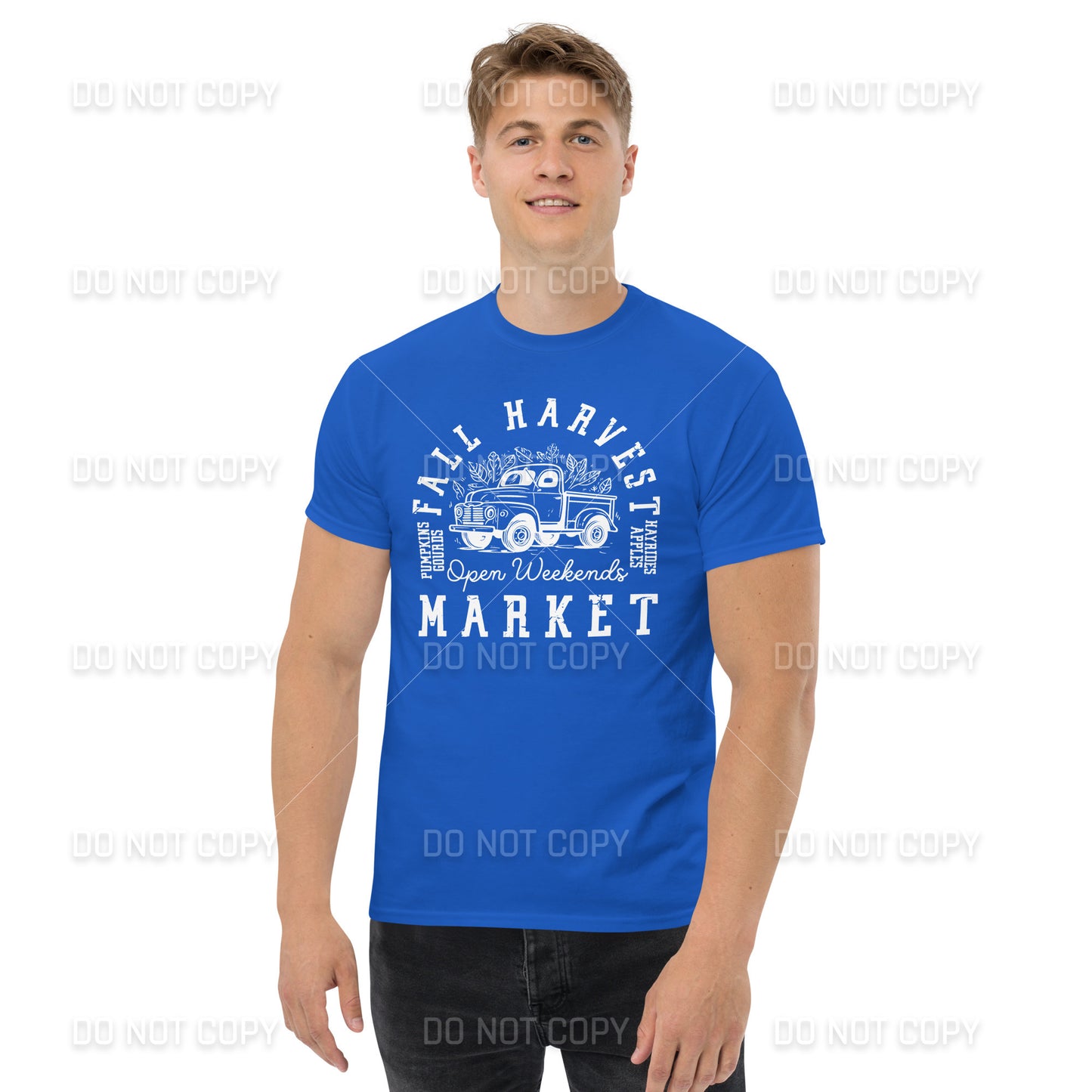 Fall Apparel - Fall Harvest Market T-Shirt - White Printed - Youth & Adult Sizes