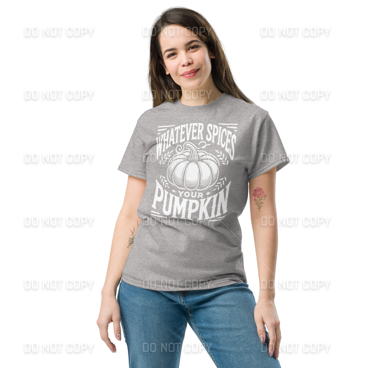 Fall Apparel - Fall - Whatever Spices your Pumpkin T-Shirt - Distressed White Printed - Youth & Adult Sizes