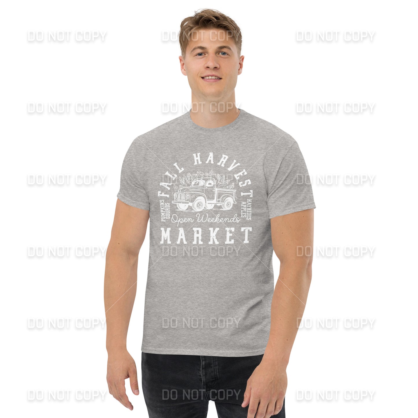 Fall Apparel - Fall Harvest Market T-Shirt - White Printed - Youth & Adult Sizes