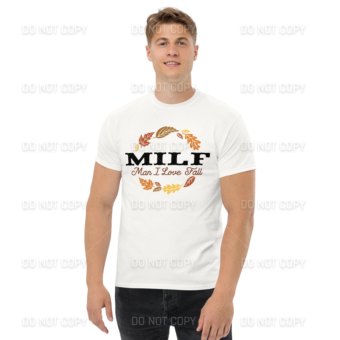 Fall Apparel - Fall MILF -Man I Love Fall - T-Shirt - Black Printed - Youth & Adult Sizes