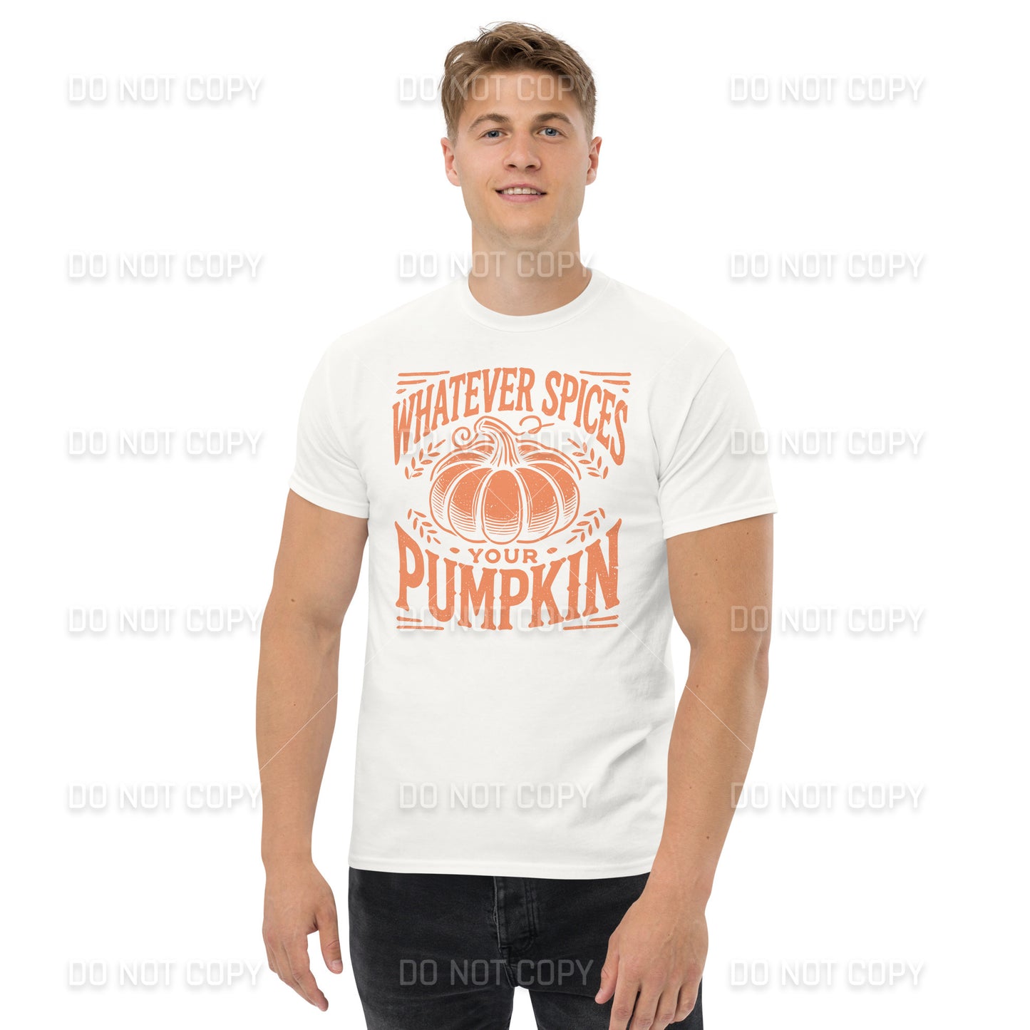 Fall Apparel - Fall - Whatever Spices your Pumpkin T-Shirt - Distressed Orange Printed - Youth & Adult Sizes