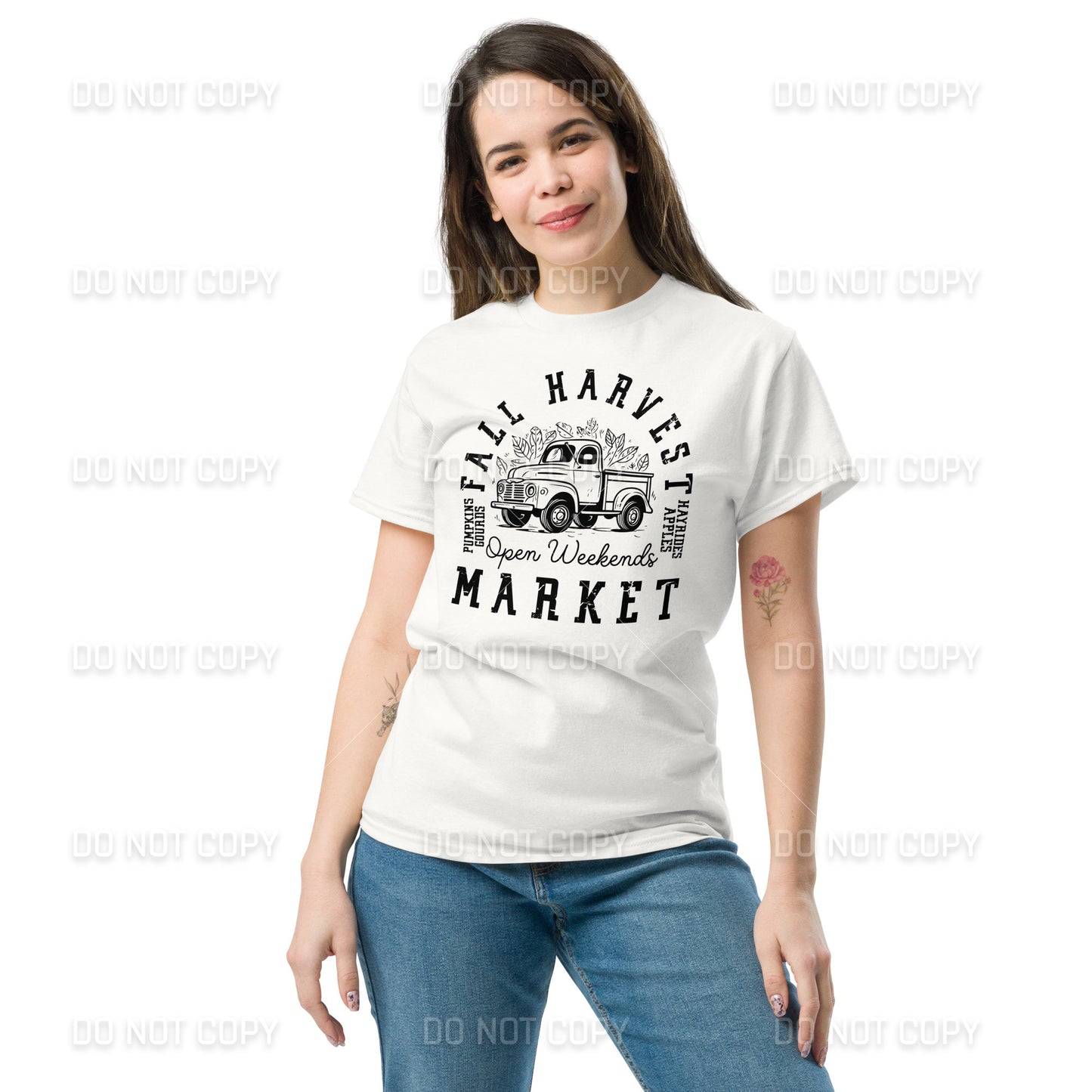 Fall Apparel - Fall Harvest Market T-Shirt - Black Printed - Youth & Adult Sizes