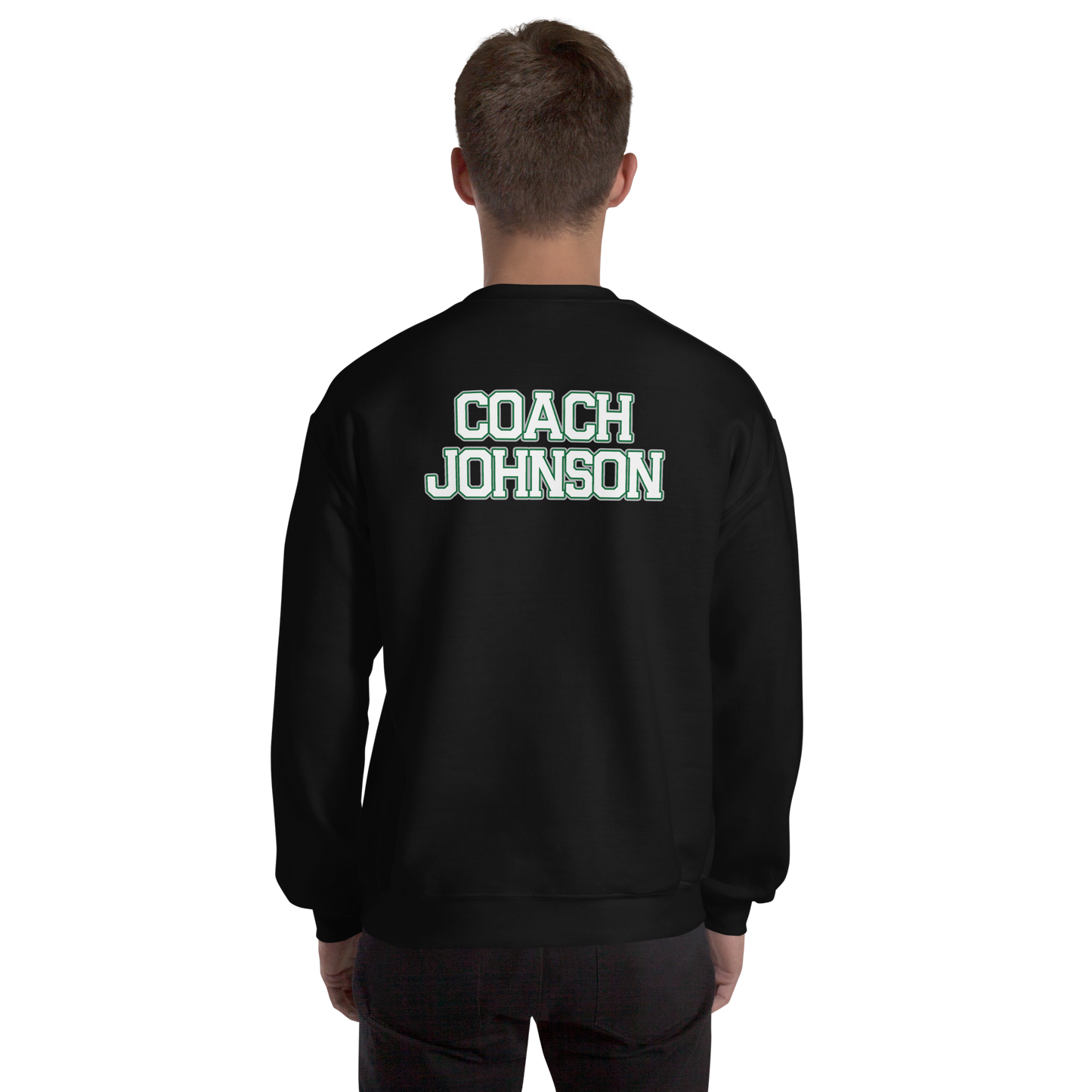 PNW Volleyball - Custom Coaches Black Unisex Fleece Raglan Crewneck Sweatshirt Logo 2