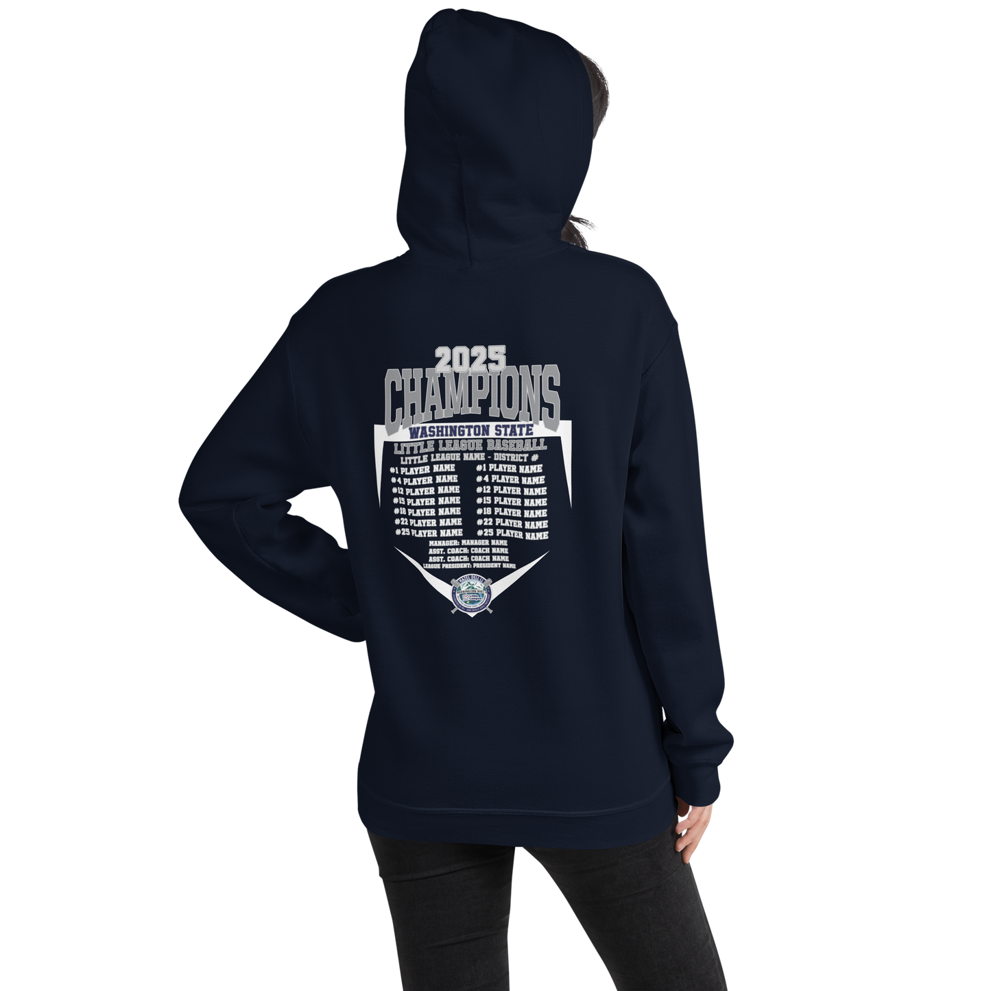 Champions Hoodie - Washington State Little League 2025 Tournament Hoodie