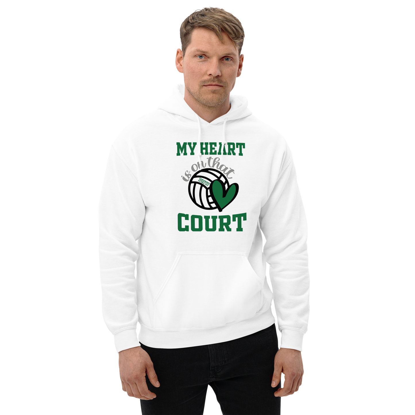 PNW Volleyball Fan Gear - My Heart is on that Court - Tee/Sweatshirt/Hoodie