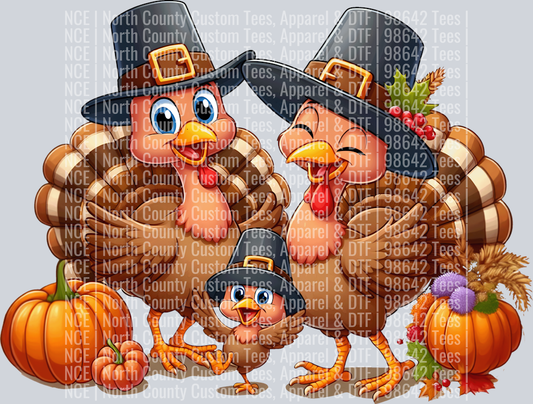 Cute Cartoon Thanksgiving turkey 23
